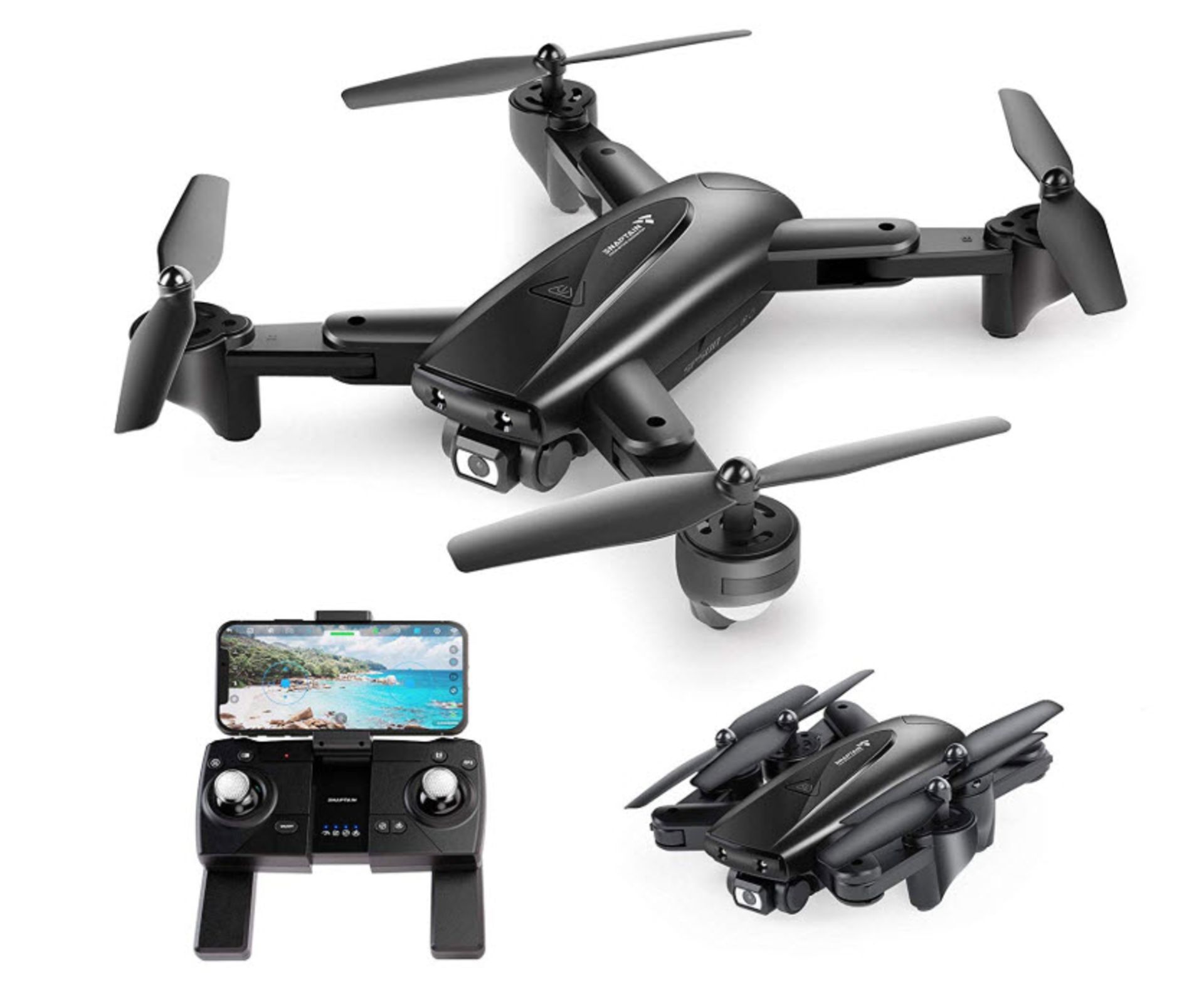 RRP - £144.99 SP500 Snaptain foldable Drone with GPS