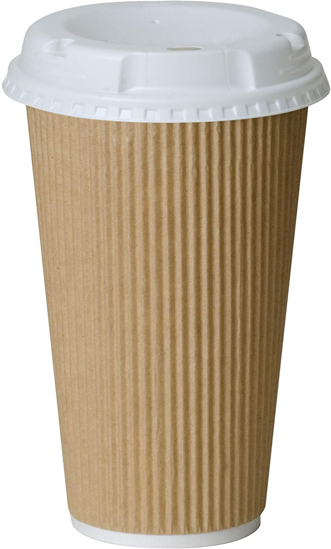 RRP - £12.75 8oz - Pack of 50 Disposable Coffee Cups with Lids - Premium Quality