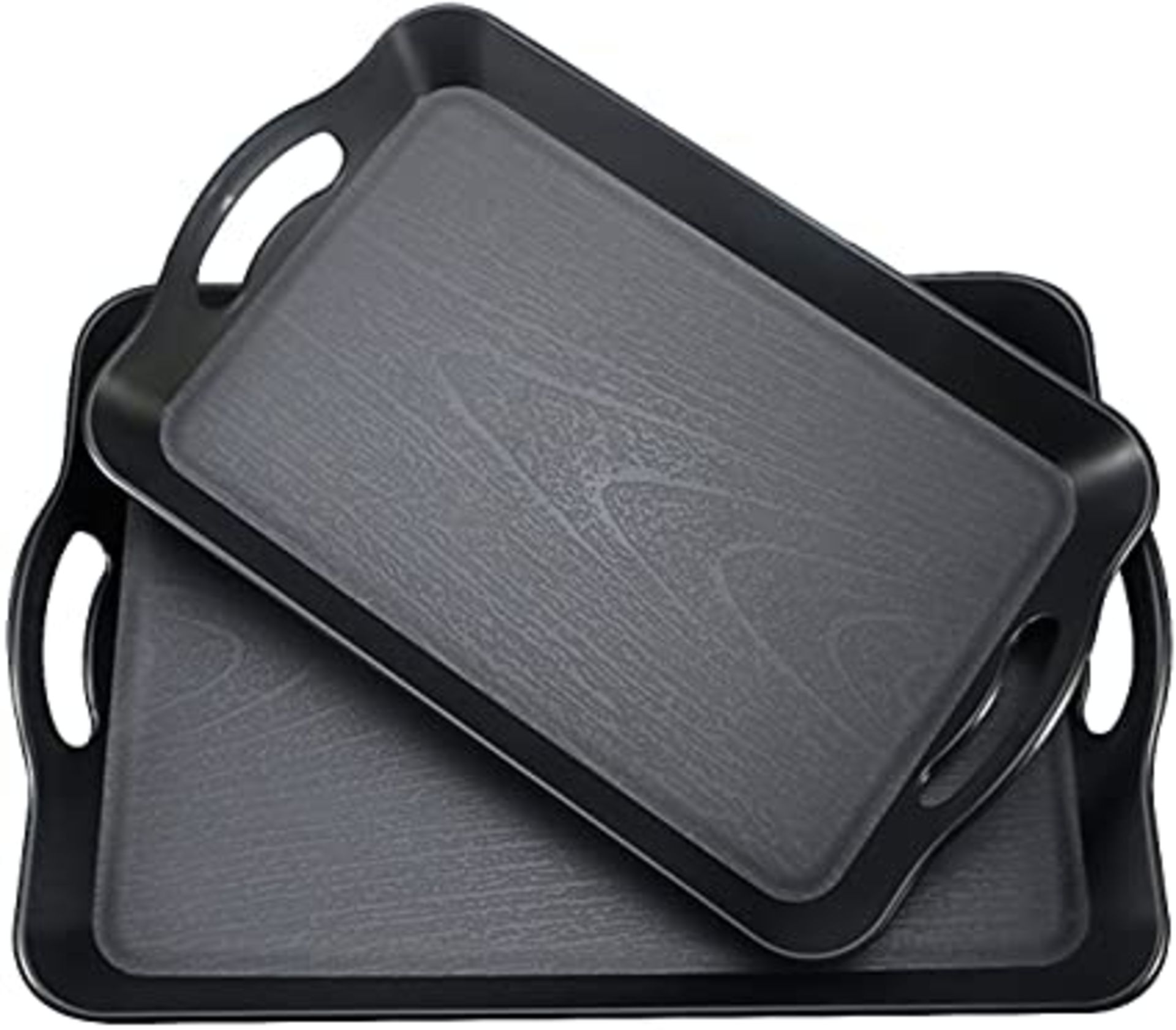 RRP - £15.41 Fecihor Serving Tray Set of 2 Drinks Food Large Serving Platters