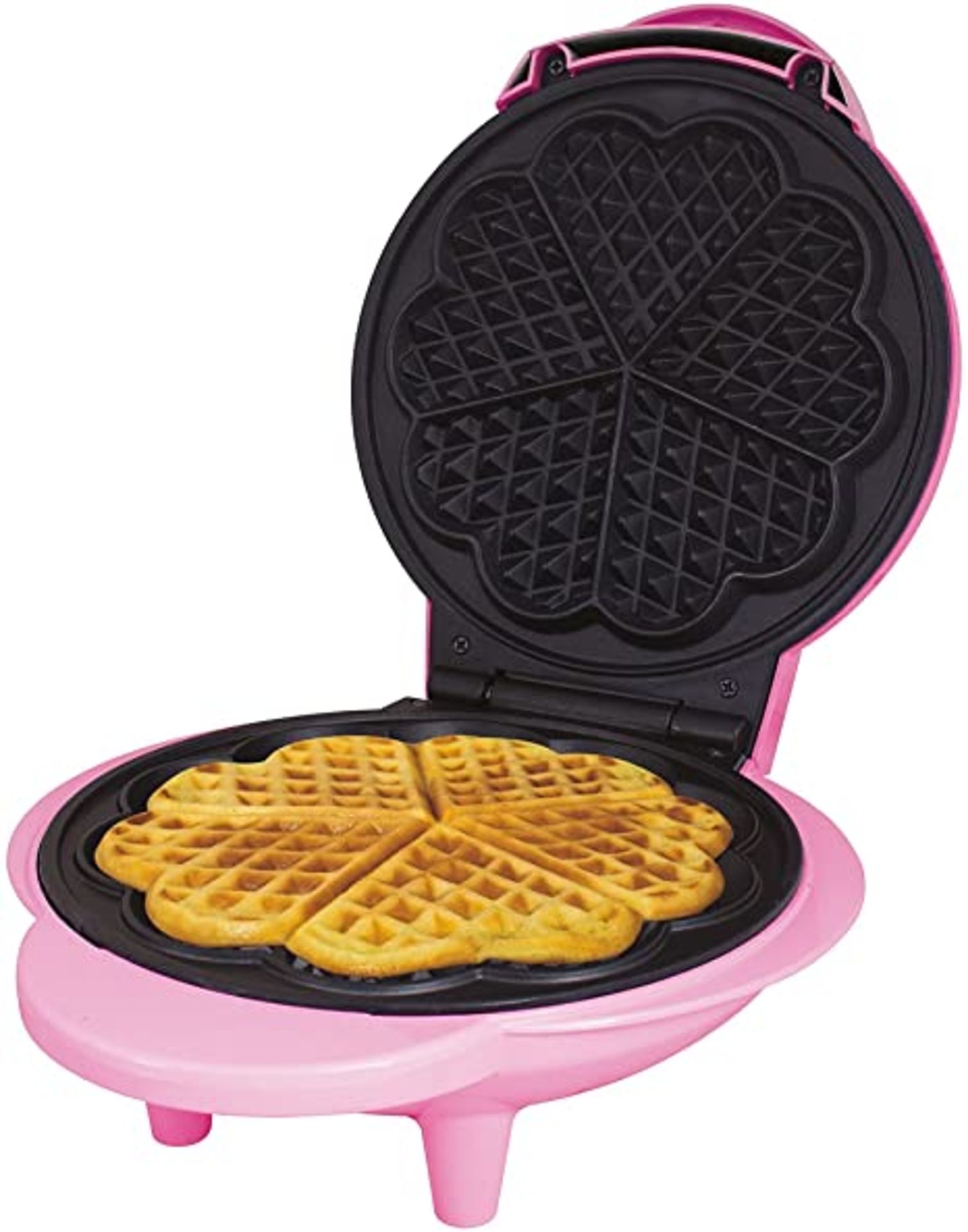 RRP - £10.69 Global Gizmos 35570 Mini Heart Shaped Waffle Maker 1000W