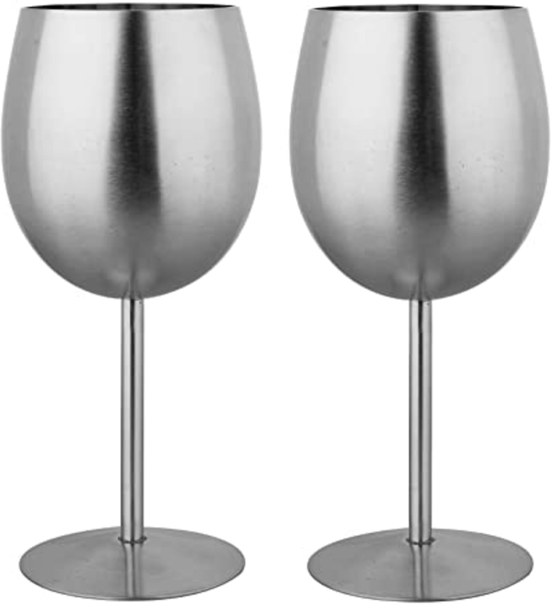 RRP - £17.80 IMEEA Red Wine Goblets Brushed Stainless Steel Champagne Cup