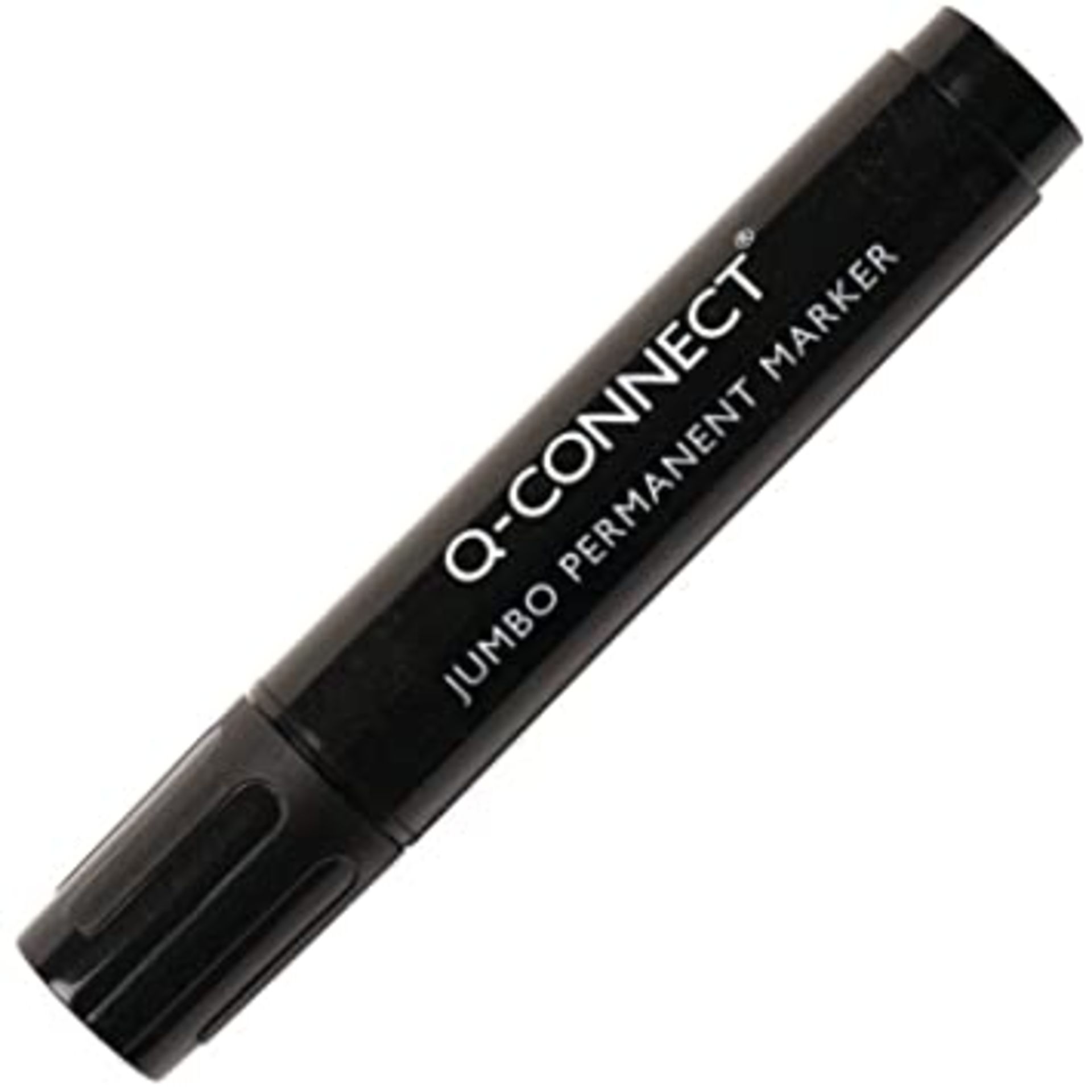 RRP - £17.51 Q-Connect Jumbo Permanent Marker Pen Chisel Tip KF00270 - Black