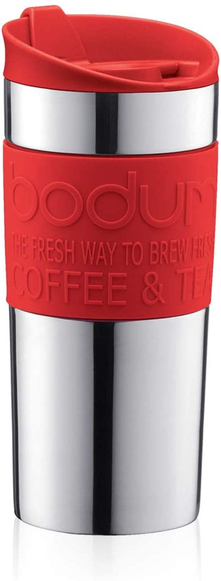 RRP - £18.72 Bodum 11068-294 Vacuum Travel Mug, 0.35 L - Small, Red