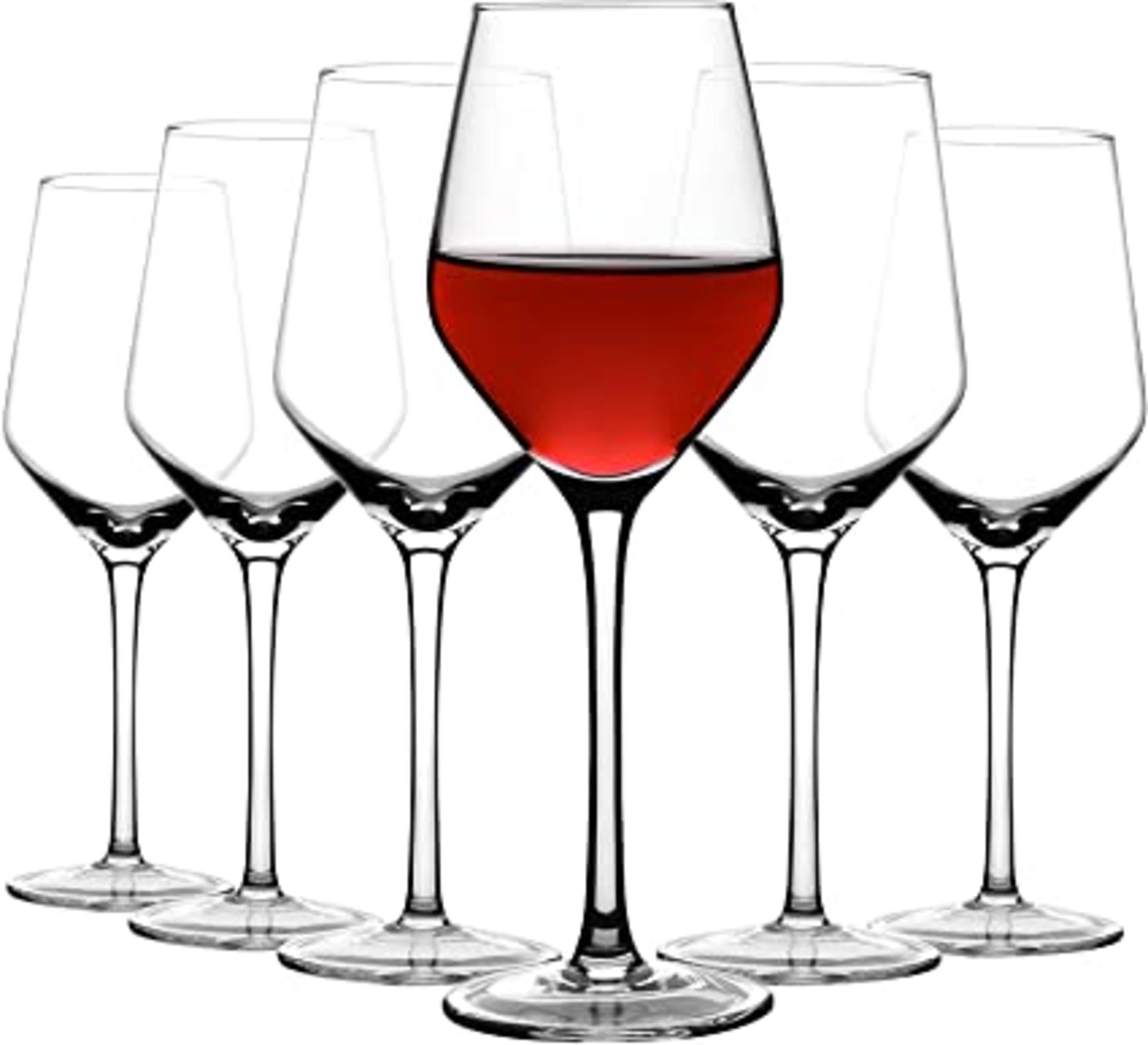 RRP - £17.71 Amisglass White Wine Glass Set of 6, 100% Lead-Free Premium Crystal