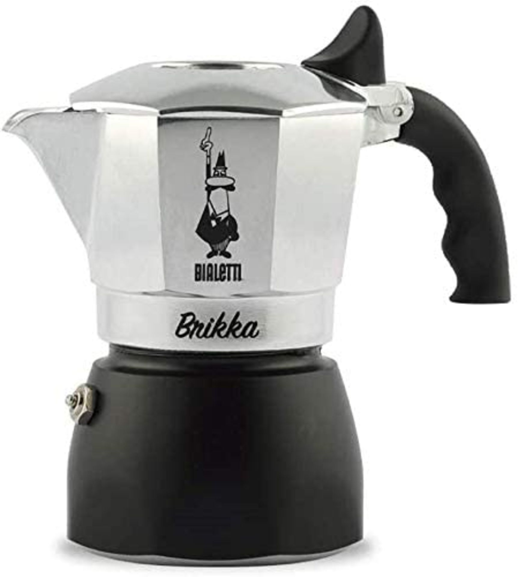 RRP - £21.10 Bialetti Brikka Aluminium stovetop Coffee Maker (2 Cup)