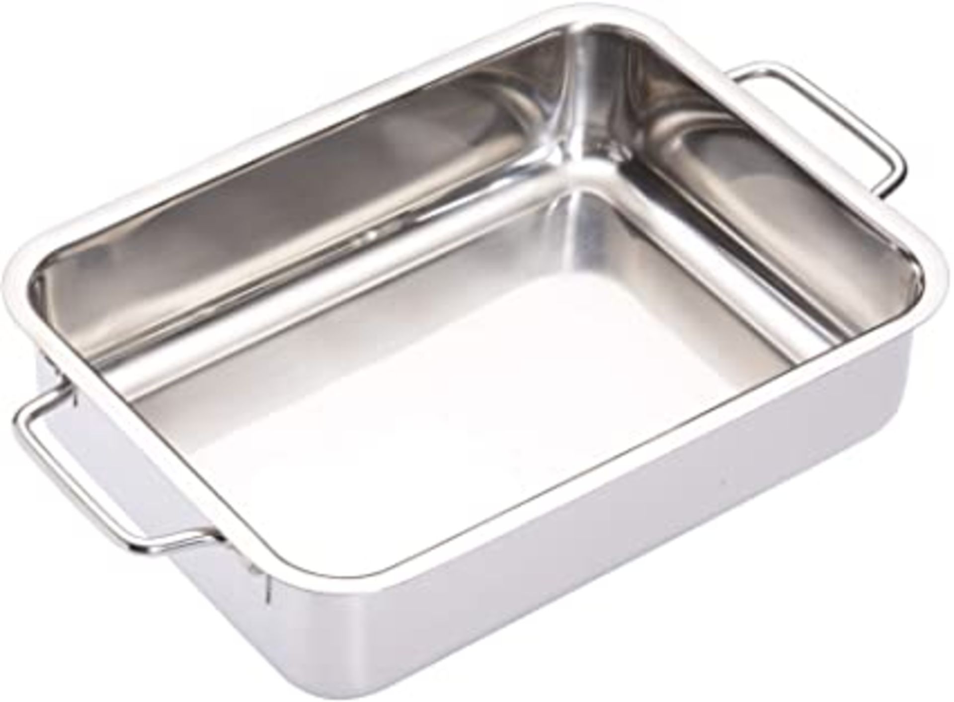 RRP - £17.51 MasterClass Deep Stainless Steel Roasting Tin with Folding Handles