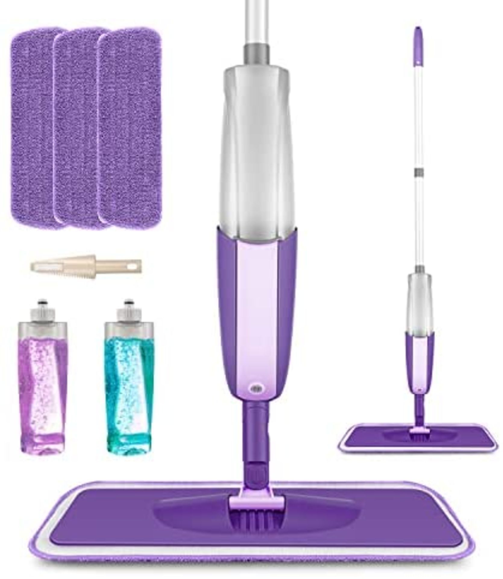 RRP - £13.49 MEXERRIS Microfibre Spray Mop for Floor Cleaning - Wet Dry Dust Kit