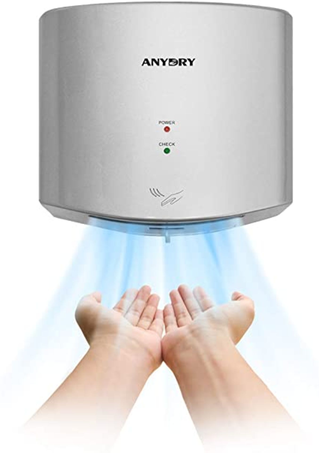 RRP - £56.20 anydry 2630S Compact Hand Dryer Automatic High Speed Electric Hand