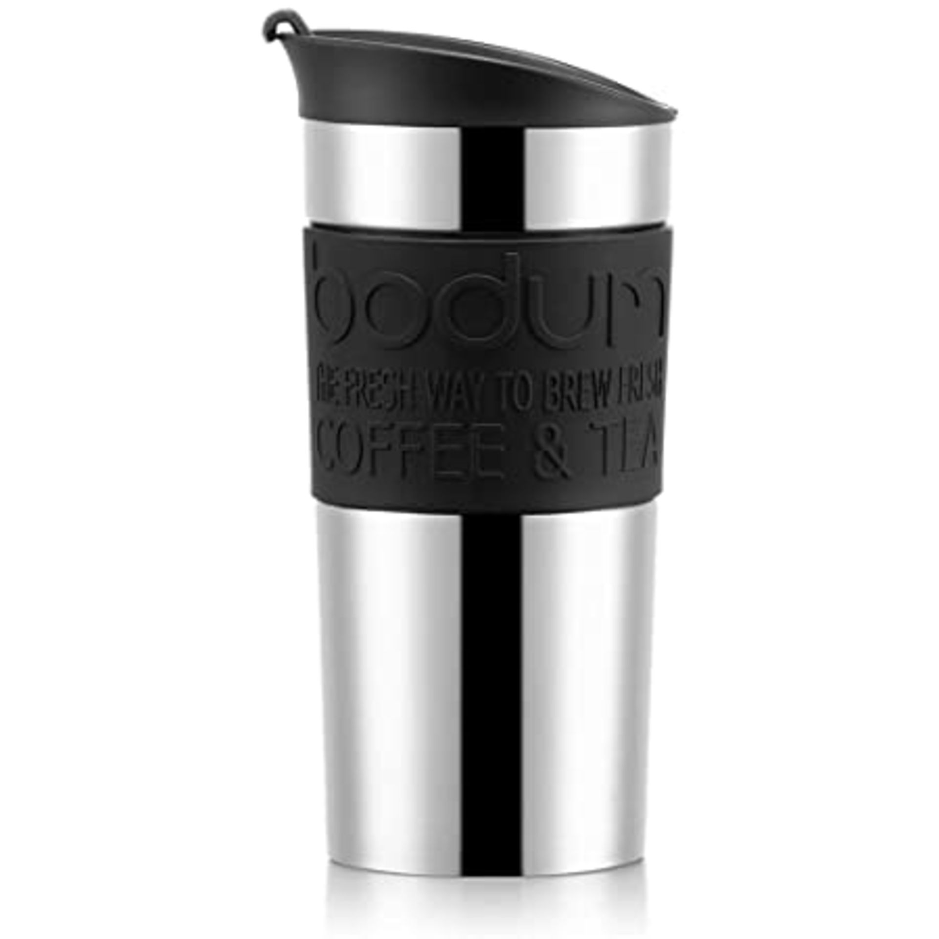 RRP - £14.99 Bodum 11068-01 Vacuum Travel Mug, 0.35 L - Small, Black