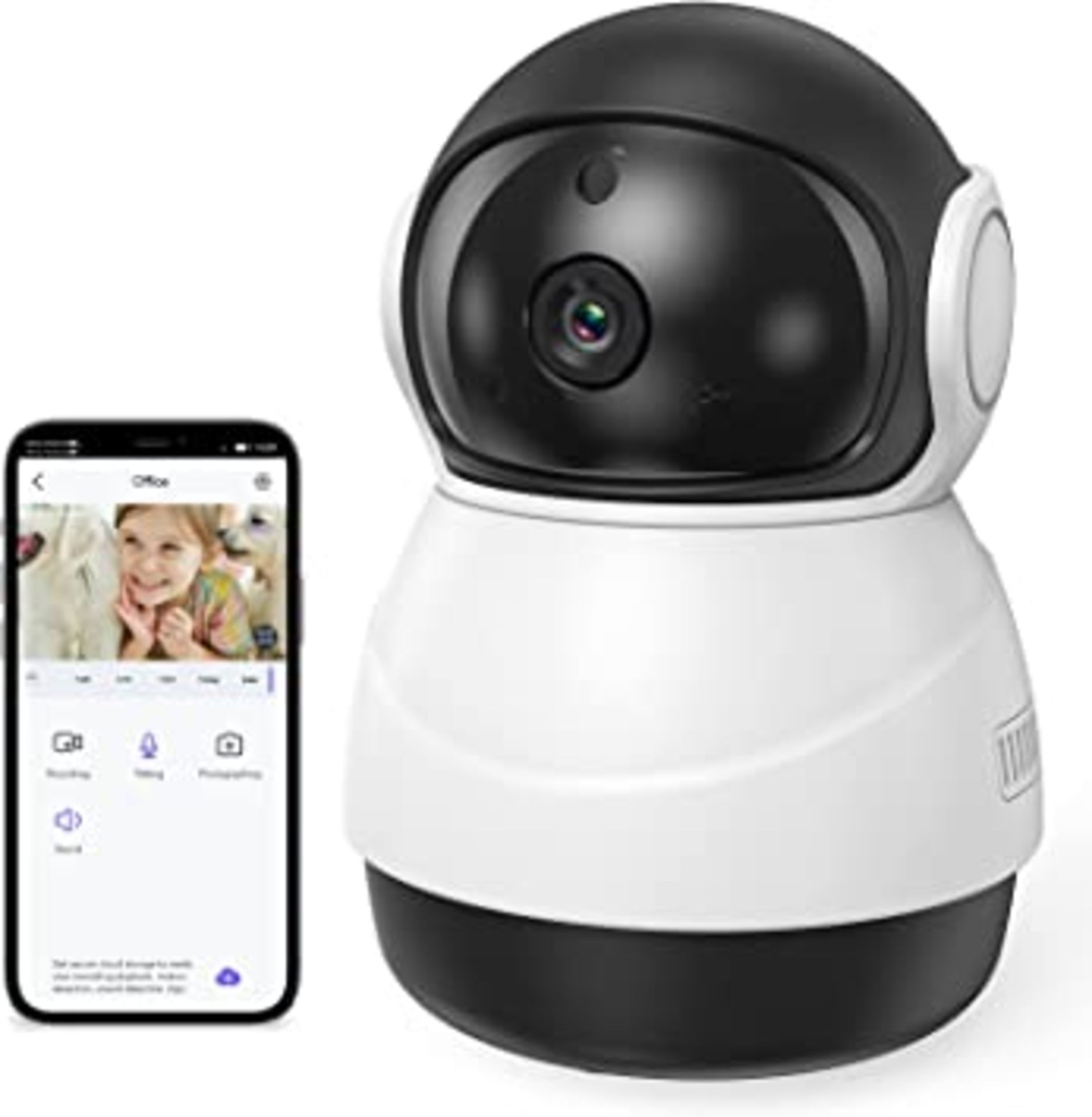 RRP - £15.93 Victure 1080P Wi-Fi Camera, Baby Monitor with Camera, Dog Camera, 2.4GHz Home Pet Secur