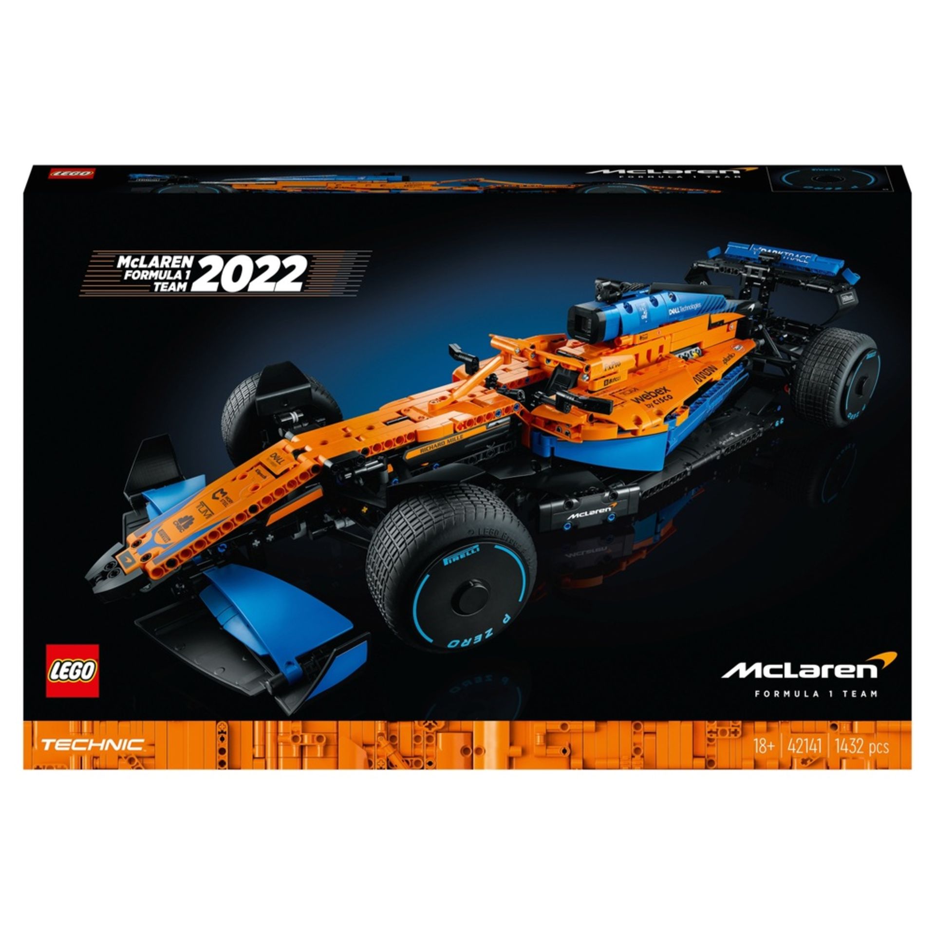 RRP - £159.99 LEGO 42141 Technic McLaren Formula 1 2022 Race Car Replica Model Building Kit, F1 Moto