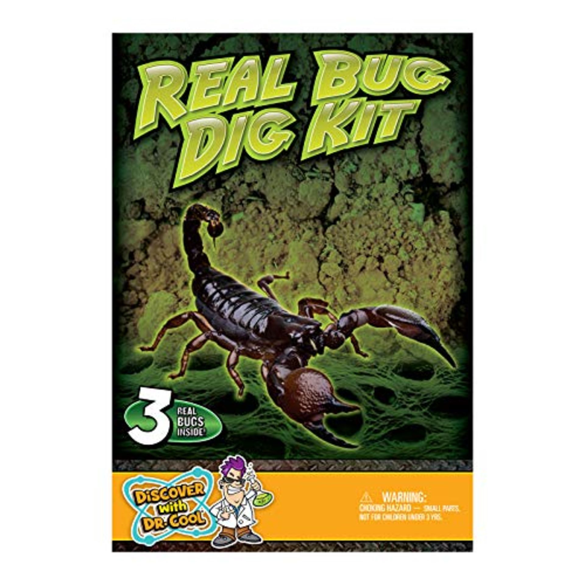RRP - £10.16 Real Insect Excavation Kit Dig, Discover, and Collect 3 Real Bugs!