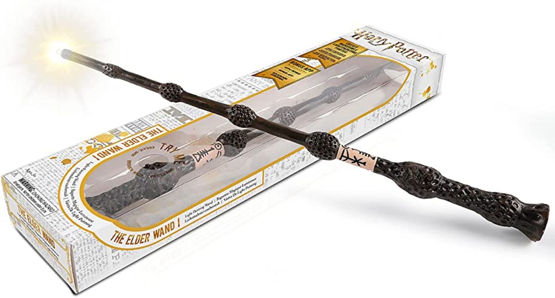 RRP - £25.00 WOW! STUFF Hermione Granger Deluxe Harry Potter Rechargeable Light-Painting Wand with M