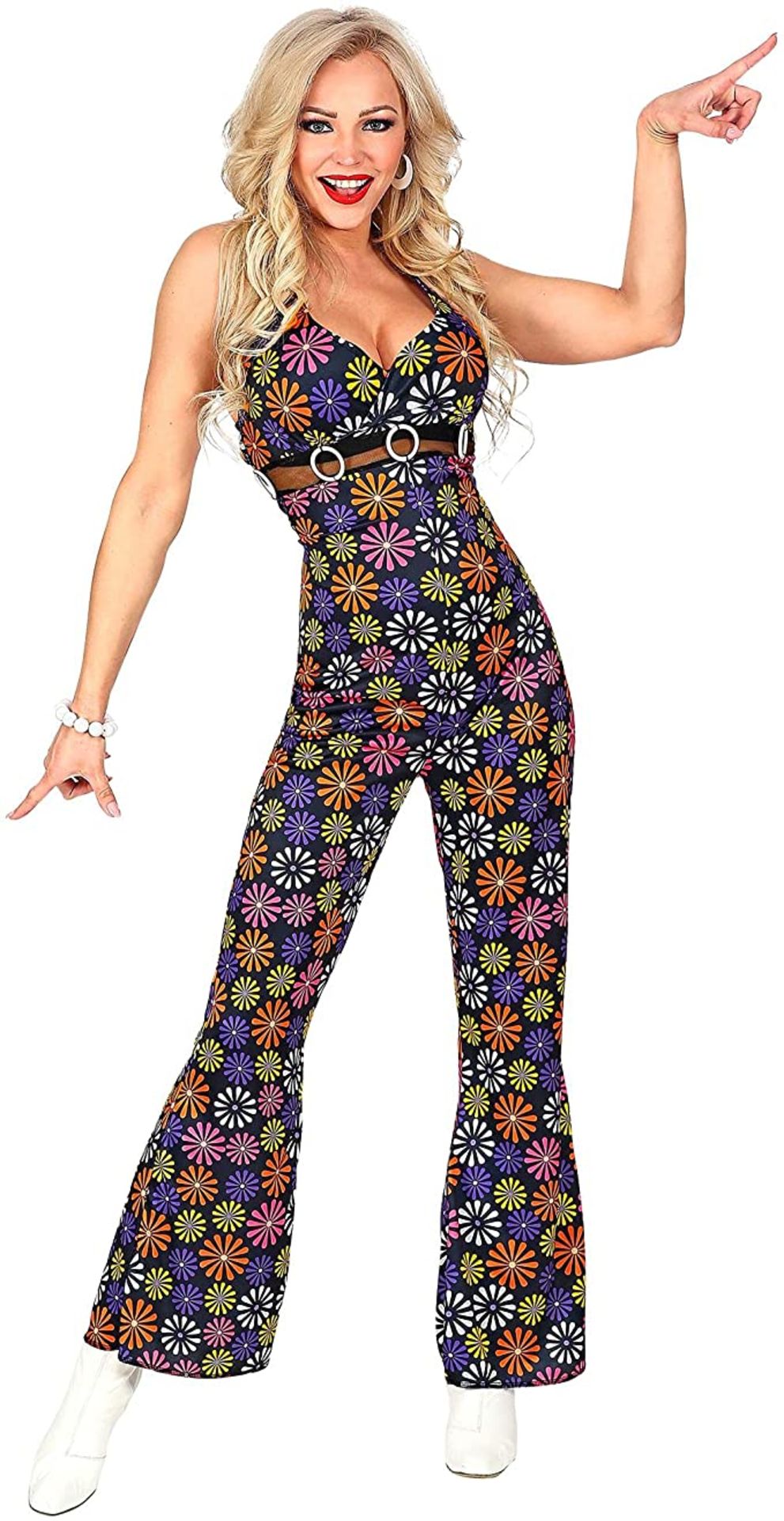 RRP - £19.43 WIDMANN 05022 70s Disco Overall, Ladies, Colourful, M