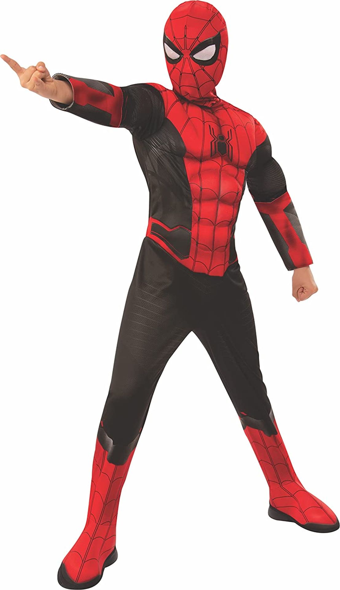 RRP - £23.99 Rubie's Official Marvel Spider-Man, Deluxe Child Costume - Large Age 7-8, Height 128 cm