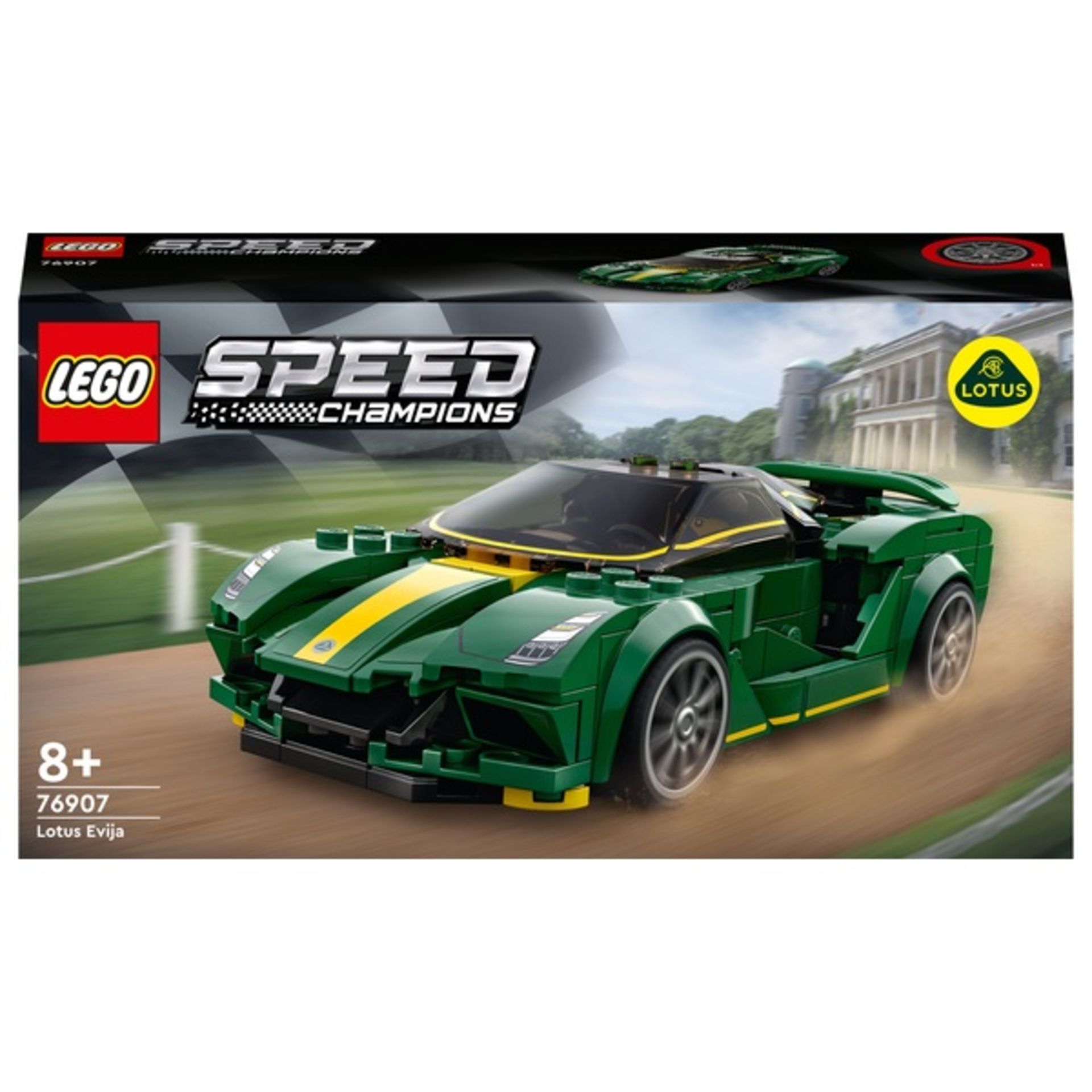 RRP - £17.99 LEGO 76907 Speed Champions Lotus Evija Race Car Toy Model for Kids, Collectible Set wit