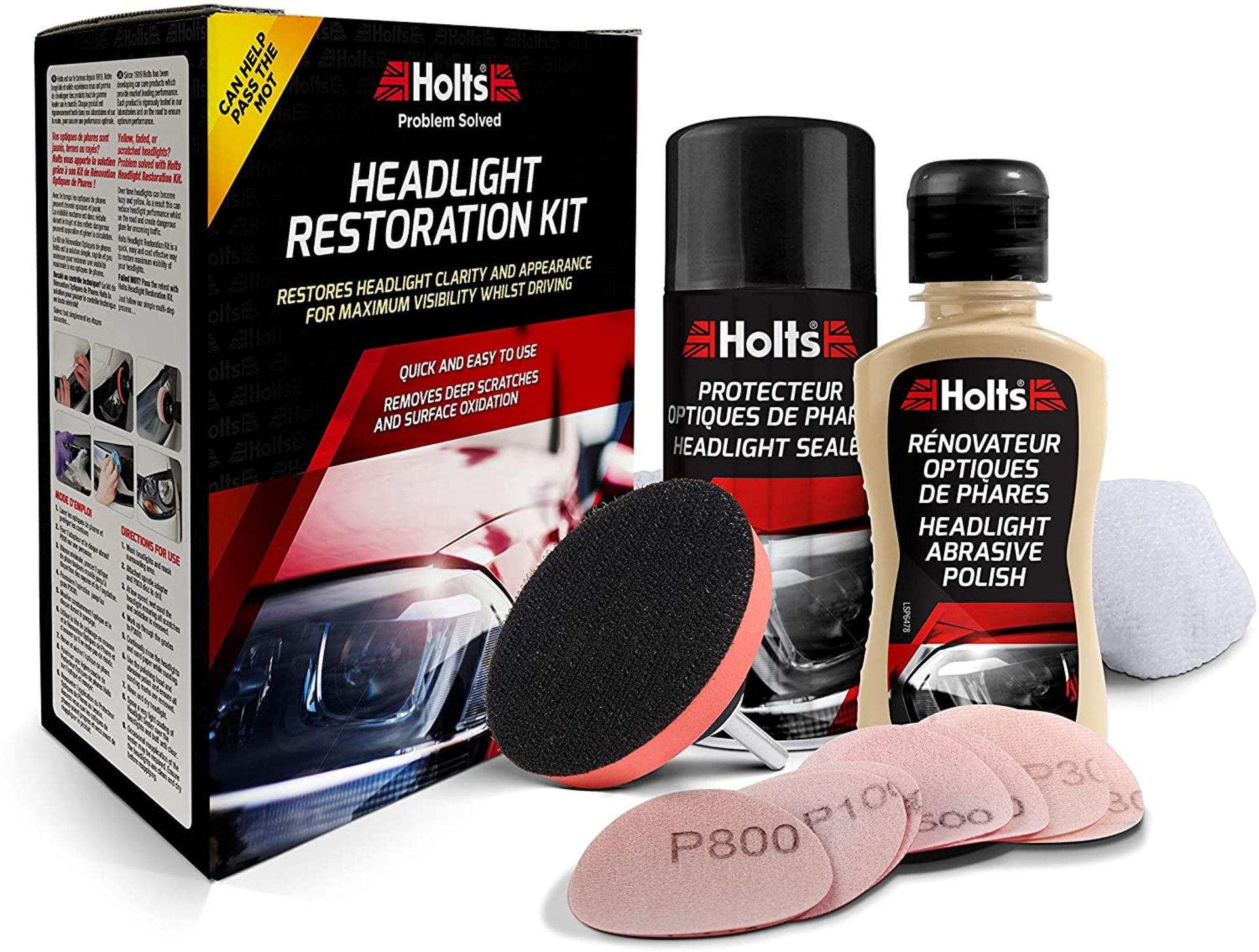 RRP - £16.49 Holts 11750 Headlight Restoration Kit, other, Norme - Image 2 of 2