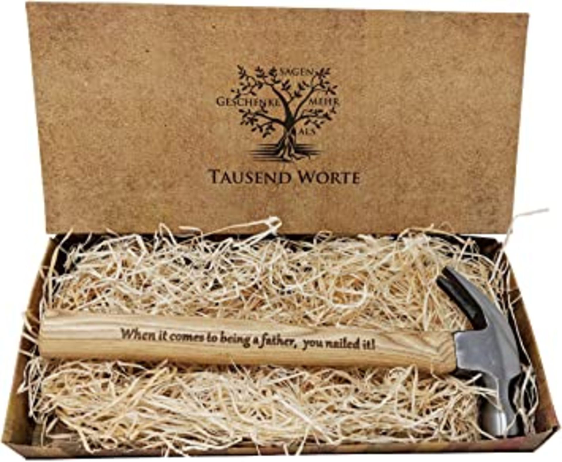 RRP - £10.63 Really Special Present for Dads- Engraved Hammer:"Thank You for Helping me Build My Lif