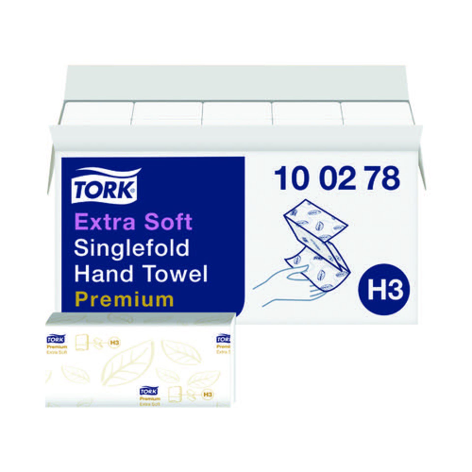 RRP - £42.00 Tork Extra Soft Singlefold Hand Towels White H3, Premium, Embossed, 15 x 200 Sheets, 10 - Image 2 of 2