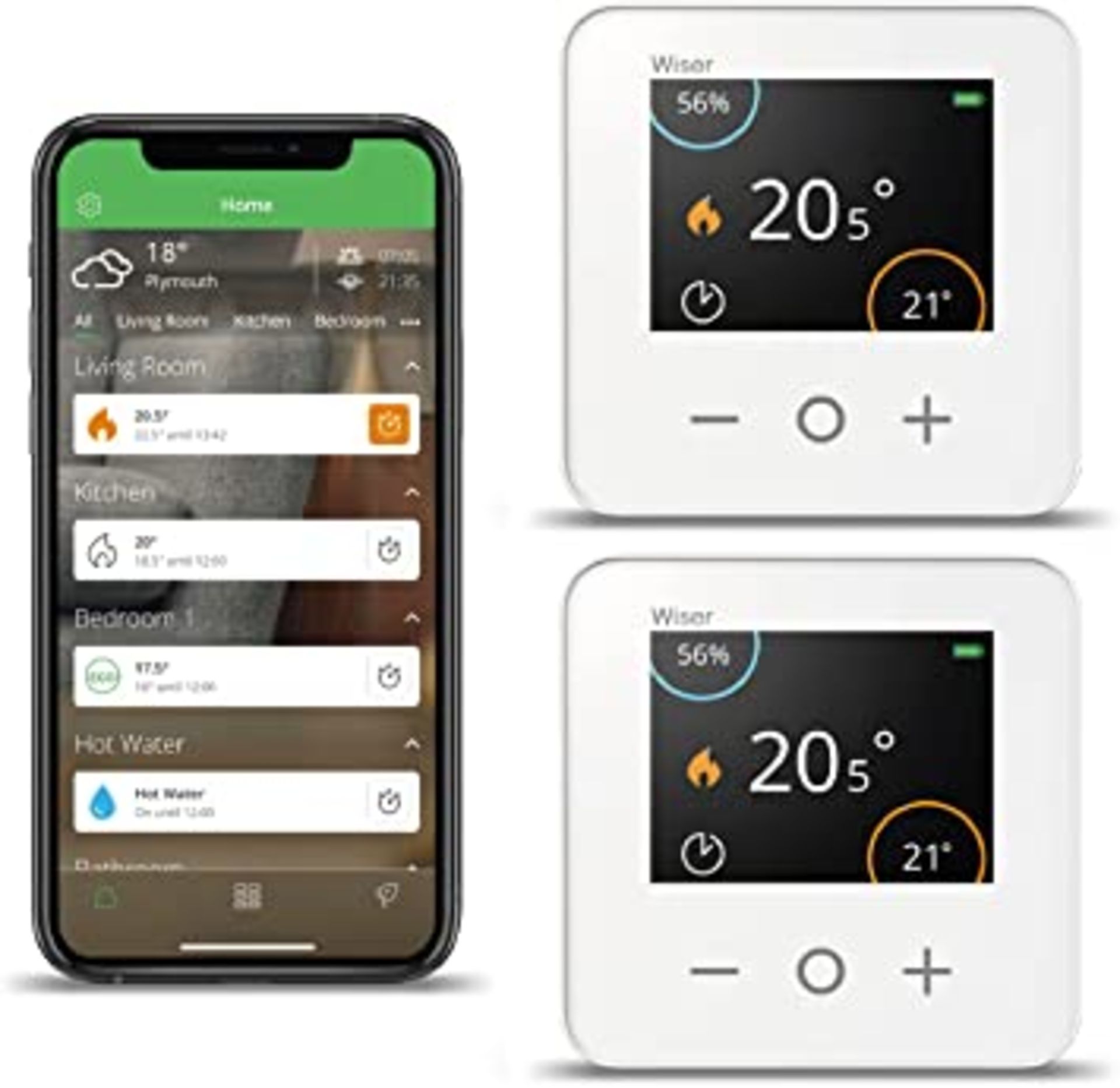 RRP - £129.98 Drayton Wiser Smart Thermostat Heating and Hot Water Control Kit - Works with Amazon A