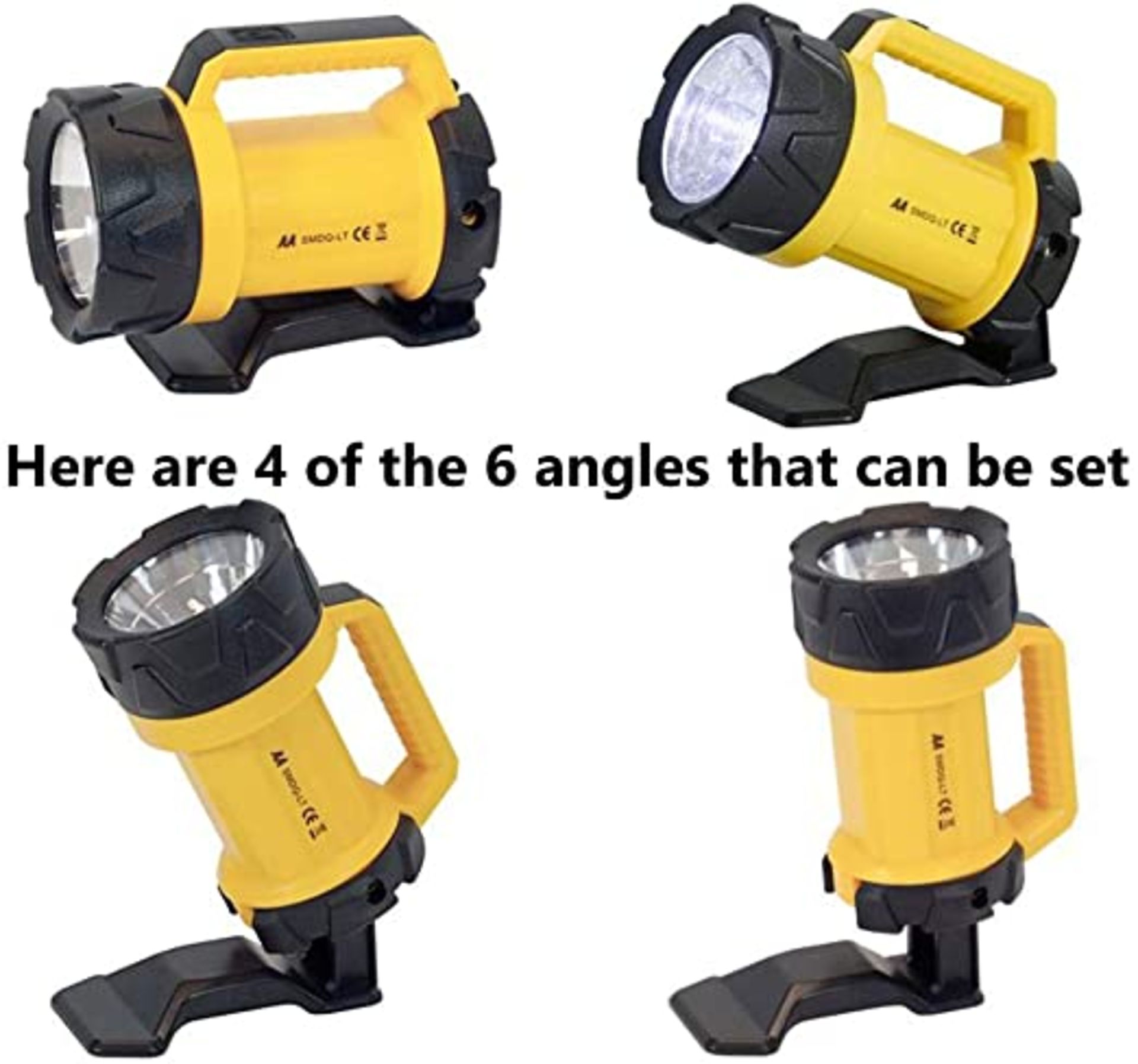 RRP - £17.95 AA Heavy Duty LED Torch AA3881 180 m Beam Distance, Adjustable Base 6 Angles, 120 Lume - Image 2 of 2