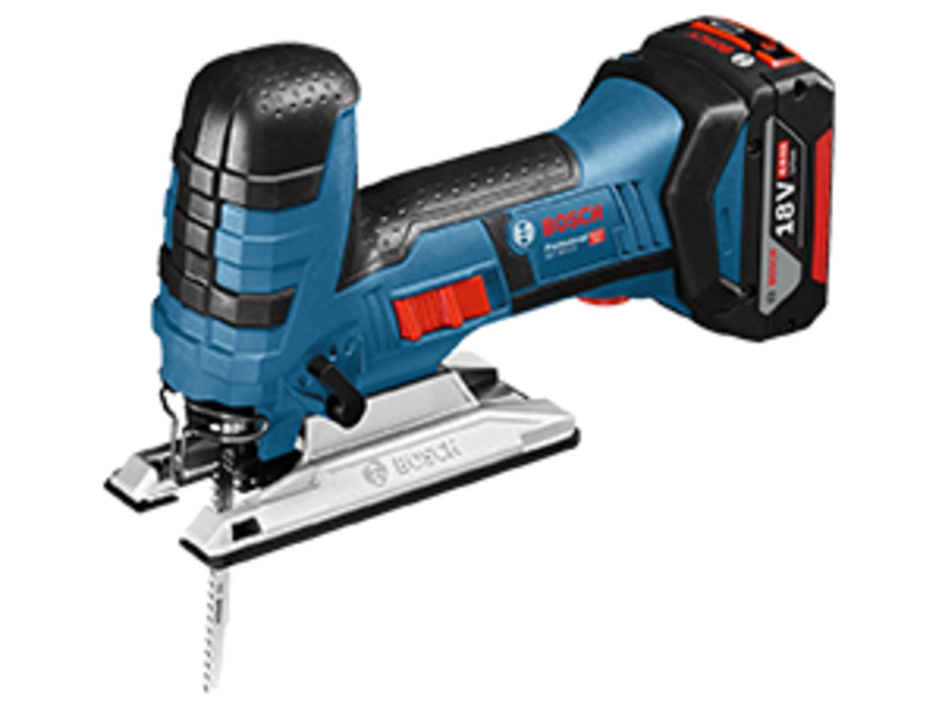 RRP-£157 Bosch Professional 18V System GST 18 V-LI B cordless jigsaw (bar version, cutting depth in