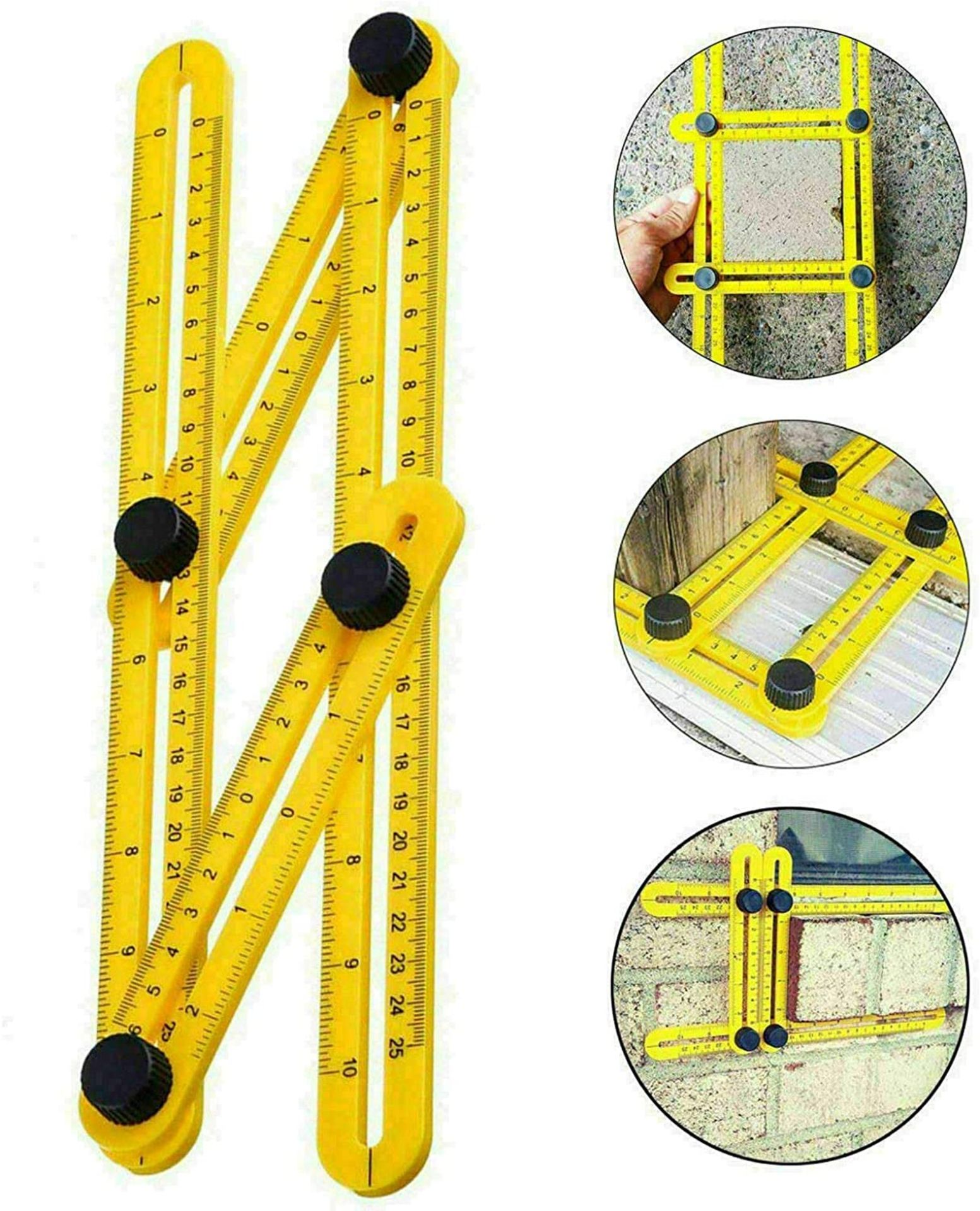 RRP-£2 Angleizer Multi Angle Template Tile Floor Measuring Side Ruler Instrument Tools