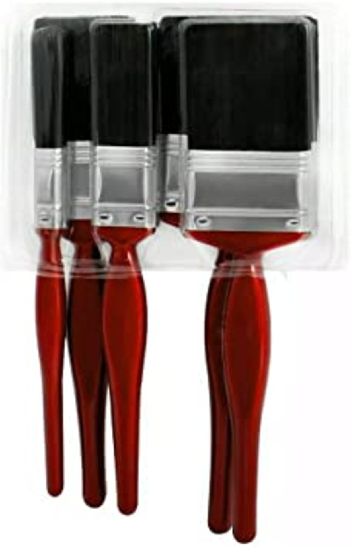 RRP-£4 Bizwizz 5pc Professional Paint Brushes with No Loss of Bristle Paintbrush Heads 5 Piece Pack
