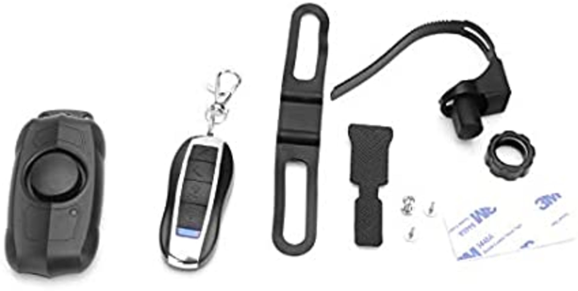 RRP-£10 ThreeH Bike Alarm with Remote Anti-Theft Sensor Sensitivity Adjustable Wireless 110dB SOS Fu