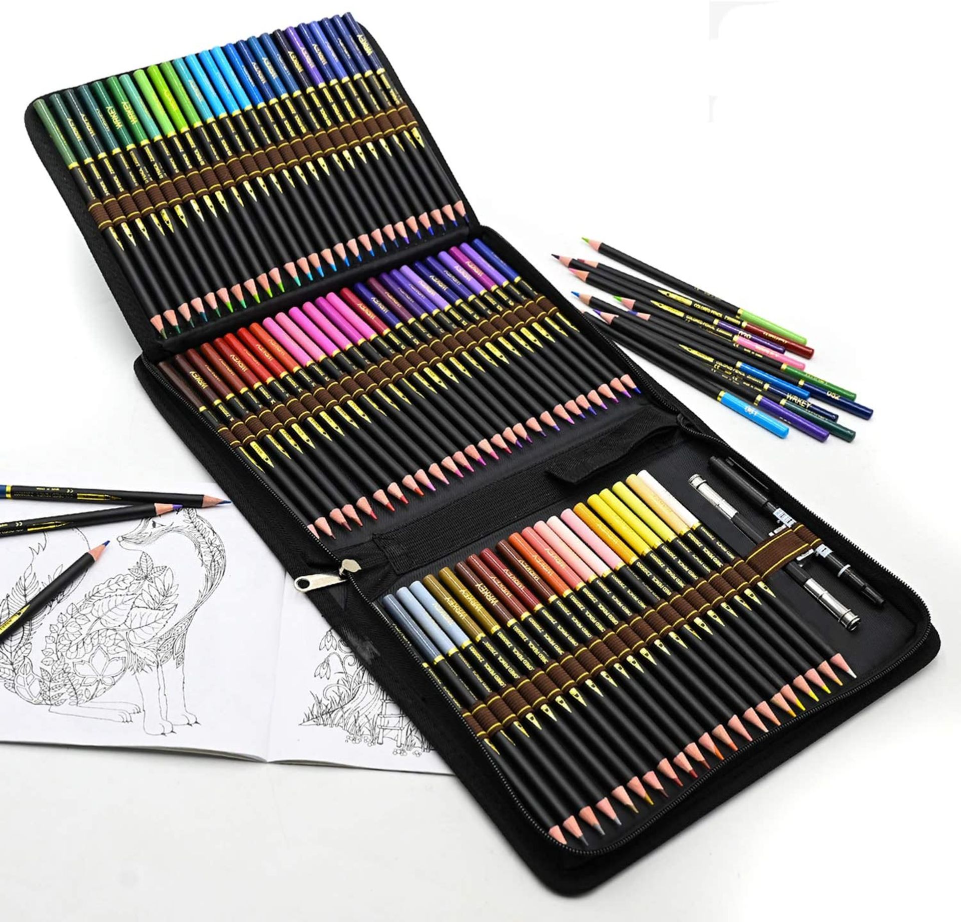 RRP-£8 Ousuga Colouring Pencils, 72 Pcs Professional Art Oil Based Soft Core Drawing Pencils Kit Wit