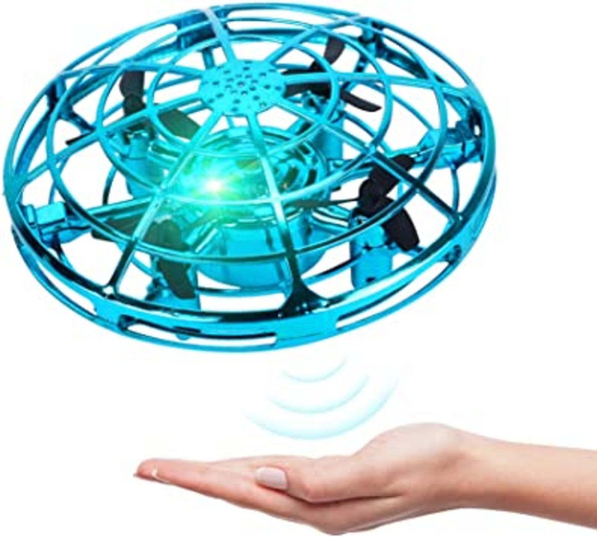 RRP-£12 UFO Mini Drone For Kids Flying Saucer Toys Hand Controlled Helicopter Induction Levitation R