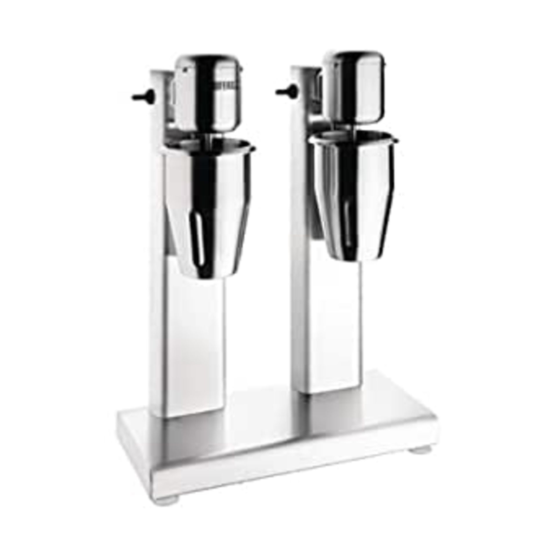 RRP-£235 Buffalo Twin Head Milkshake Mixer in Silver - Restaurant Commercial Blender Professional Ki