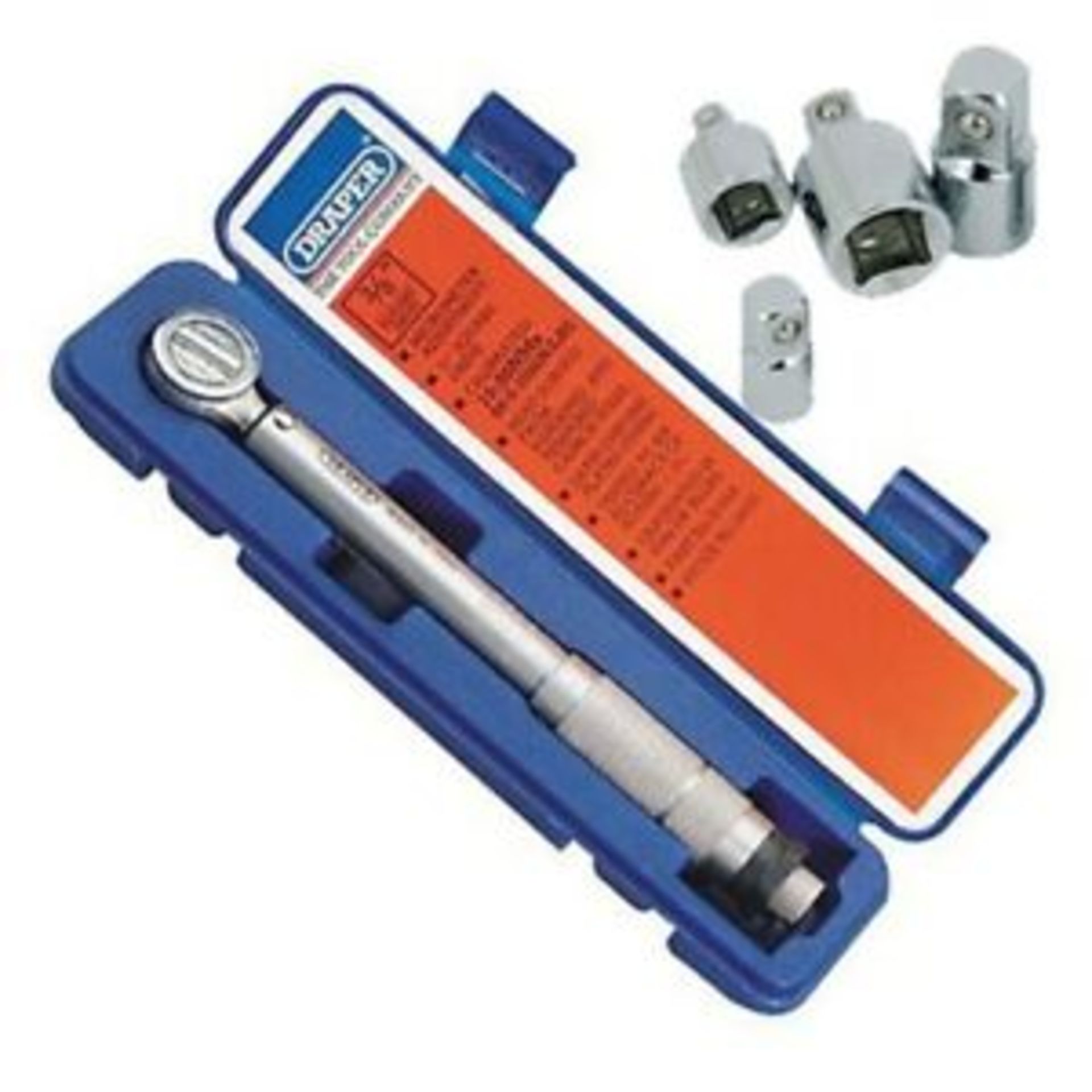 RRP-£33 Draper 64534 Square Drive Ratchet Torque Wrench 3/8 Inch , Blue