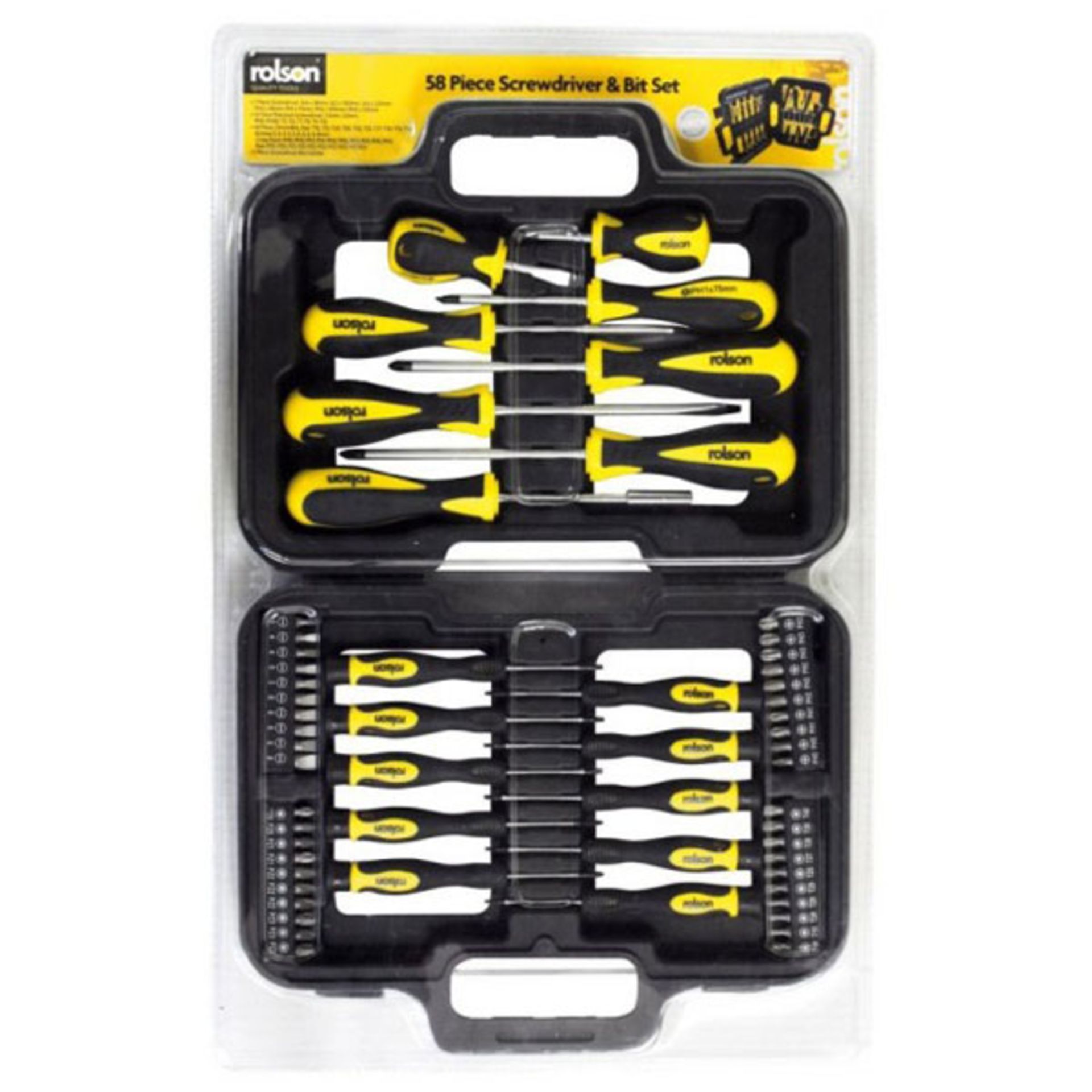 RRP-£18 Rolson 28882 58 pc Screwdriver Set