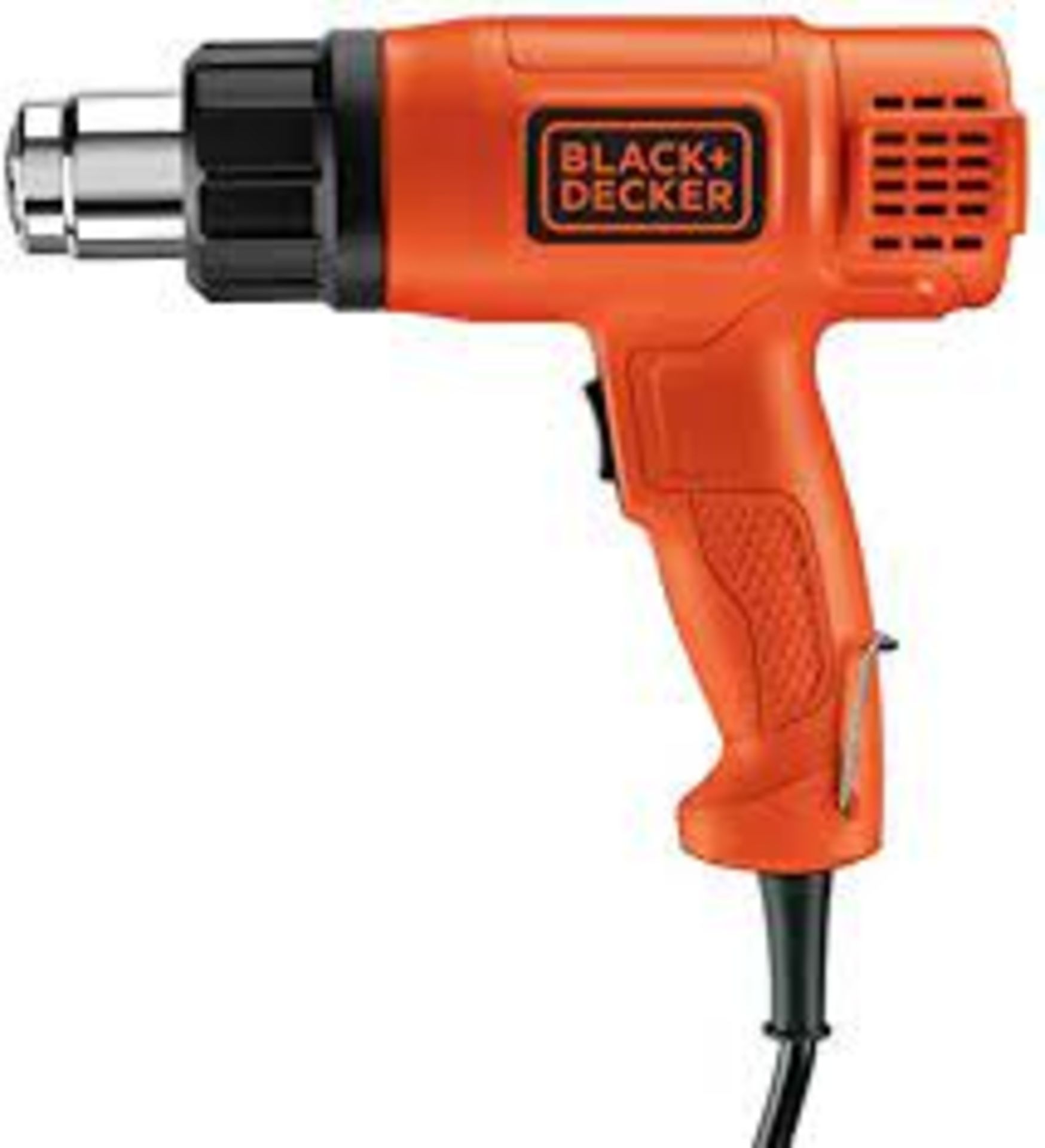 RRP-£23 BLACK+DECKER 230 V Heat Gun for Paint Stripping, Heat and Airflow Setting 460 â€“ 600 Degree