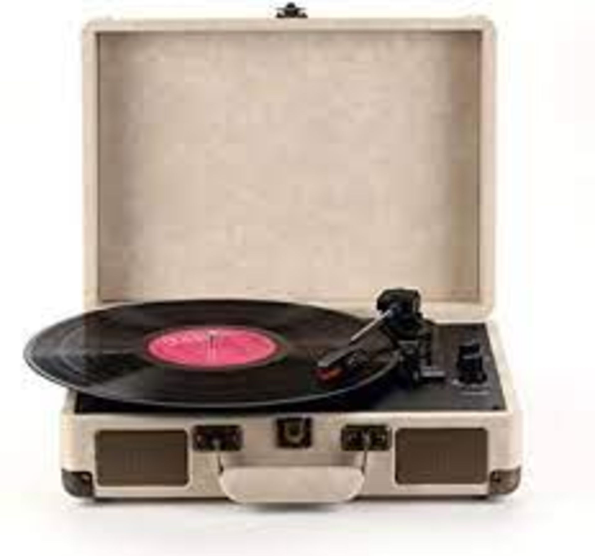 RRP - £50.20 Vinyl Record Player, ammoon 3 Speed Turntable Blue Tooth Record Player with 2 Built in