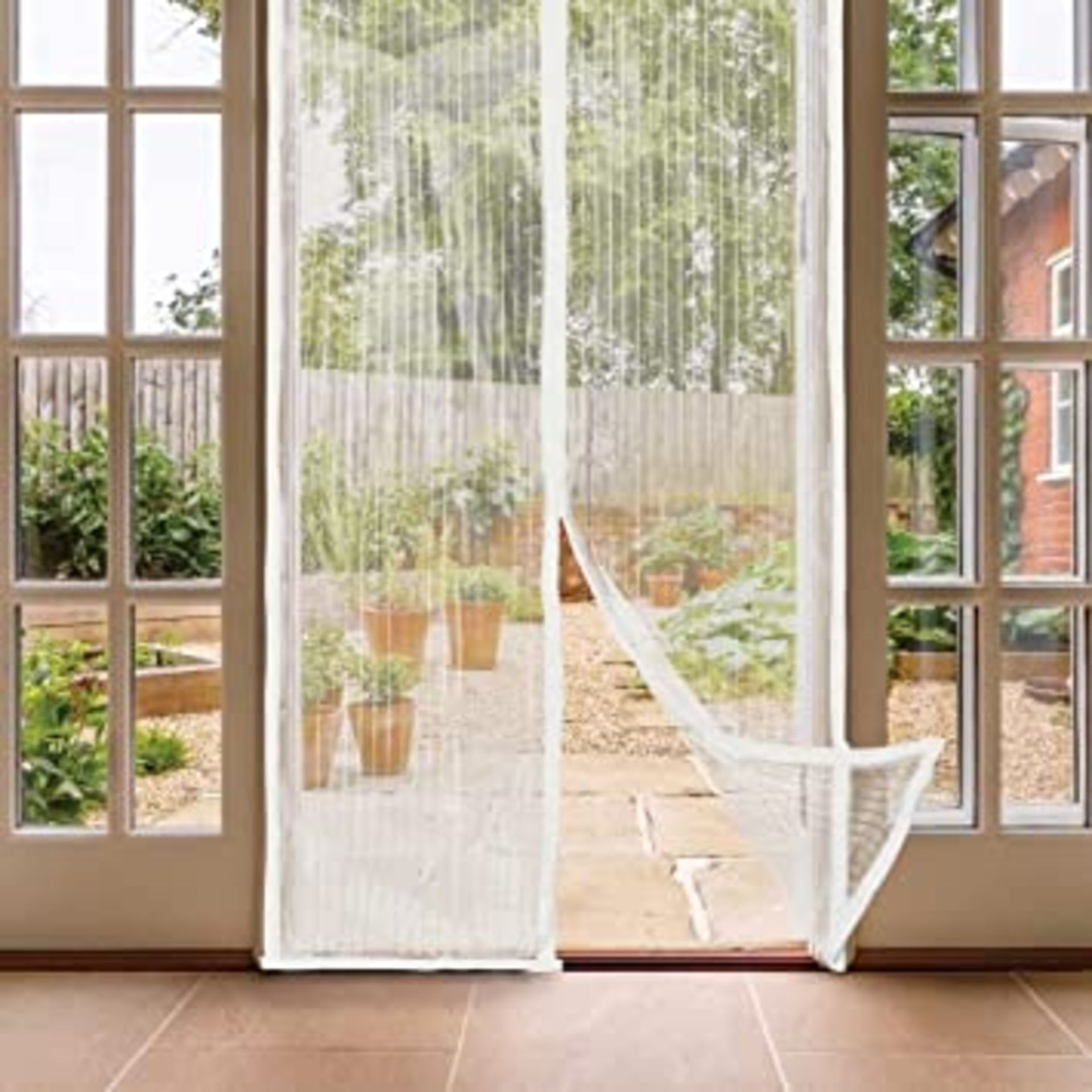 RRP-£5 CUQOO Magnetic Door Fly Insect Screen Curtain, 100cm x 210cm Adjustable Magnetic Flyscreen Ne