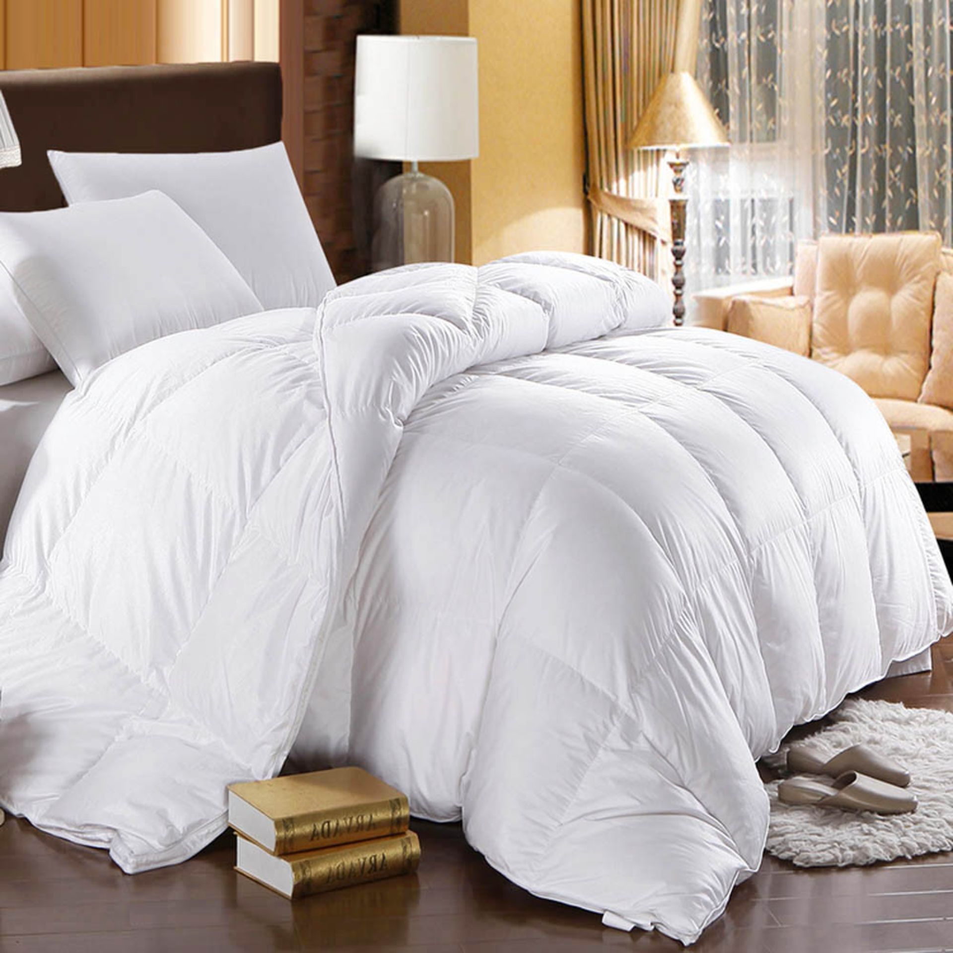 RRP -£68.55 Downcy - White Goose Feather and Down Duvet, 12 Tog, Double Size, 10