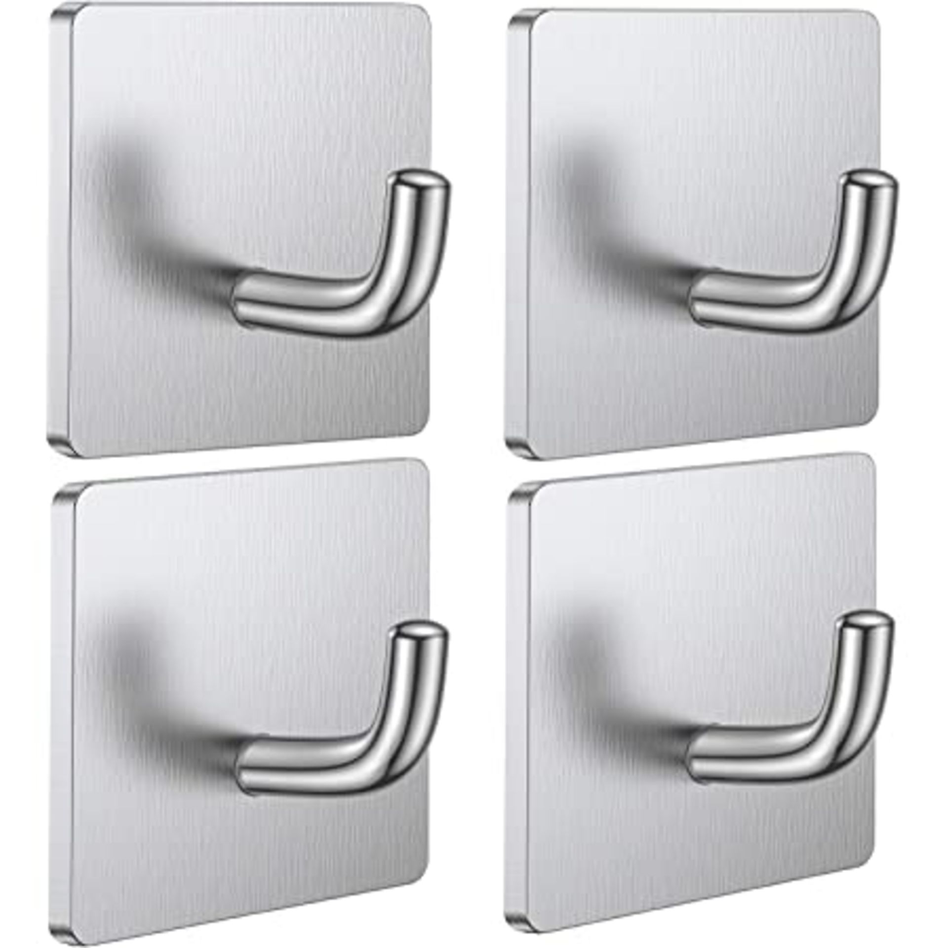 RRP-£11 Command Bathroom Large Double Hook, Pack of 1 Hook and 1 Adhesive Strip, Metal - Damage Free