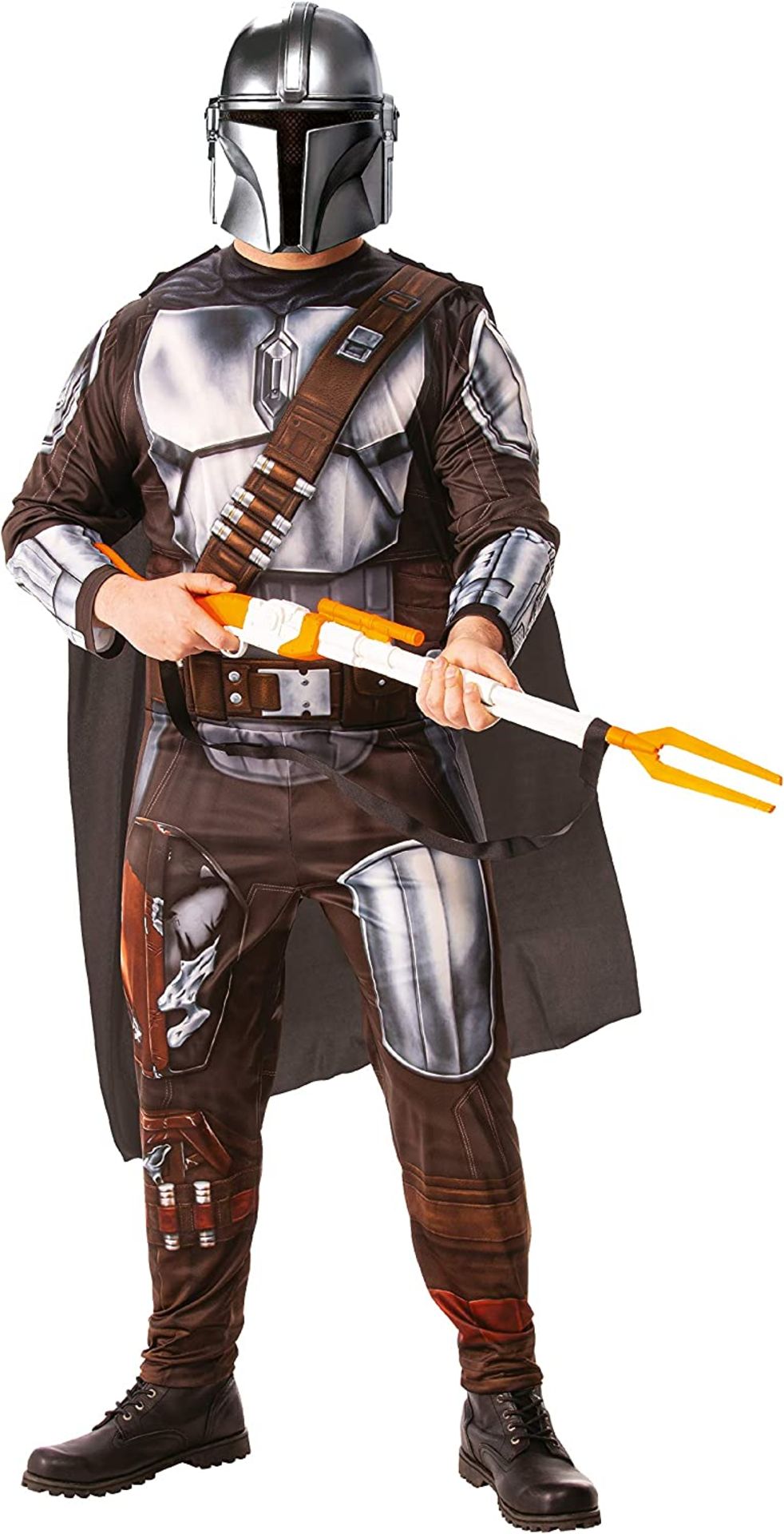 RRP-£52 Rubie's Official Disney Star Wars The Mandalorian Adult Costume, Mens Fancy Dress, Size Stan