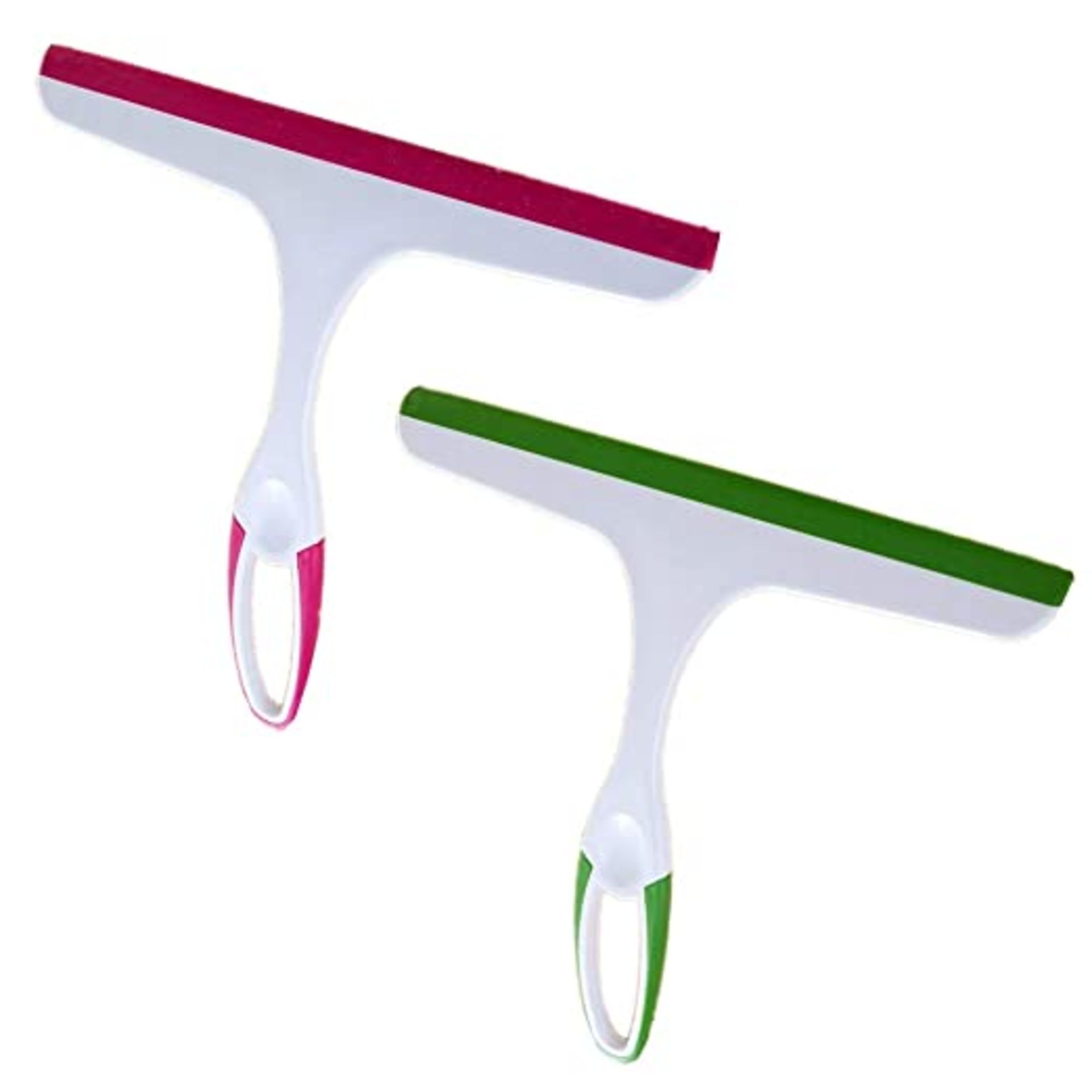 RRP-£4 NA 2 Pcs Window Squeegees with No-slip Handle, Glass Wiper for Kitchen Home Car Bathroom Mirr