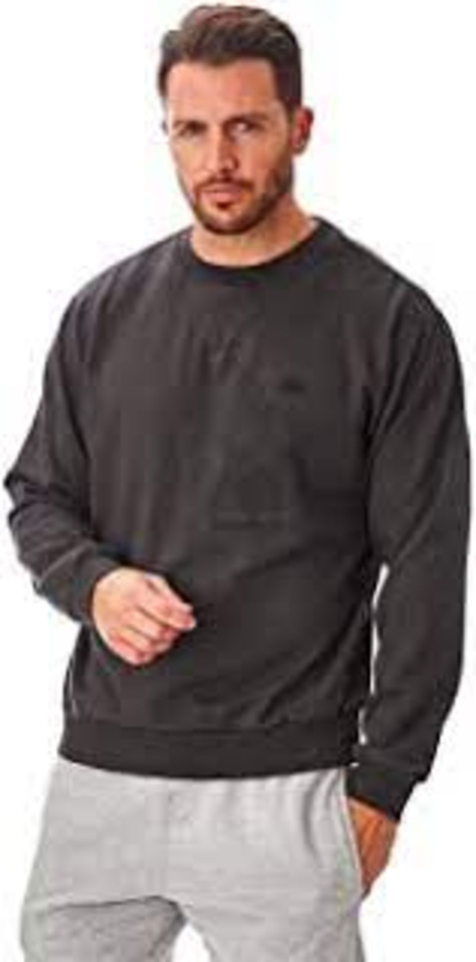 RRP-£13 Iron Mountain Mens Reclaimed Yarn Eco Friendly Anti Pil Flexible Comfortable Crew Neck Sweat