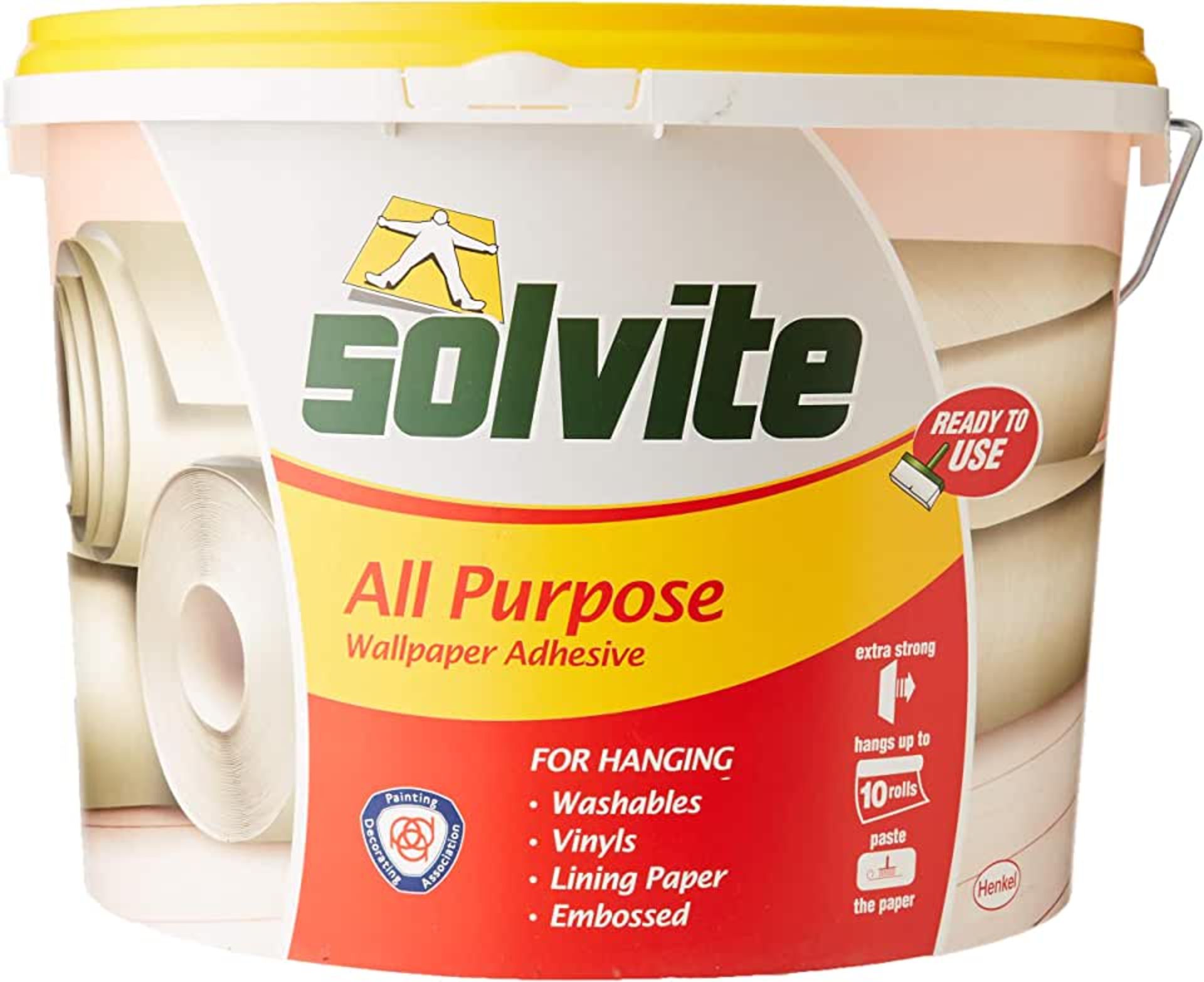 RRP-£4 Solvite 1591161 All-Purpose Wallpaper Adhesive, Reliable Adhesive for Wallpaper, All-Purpose