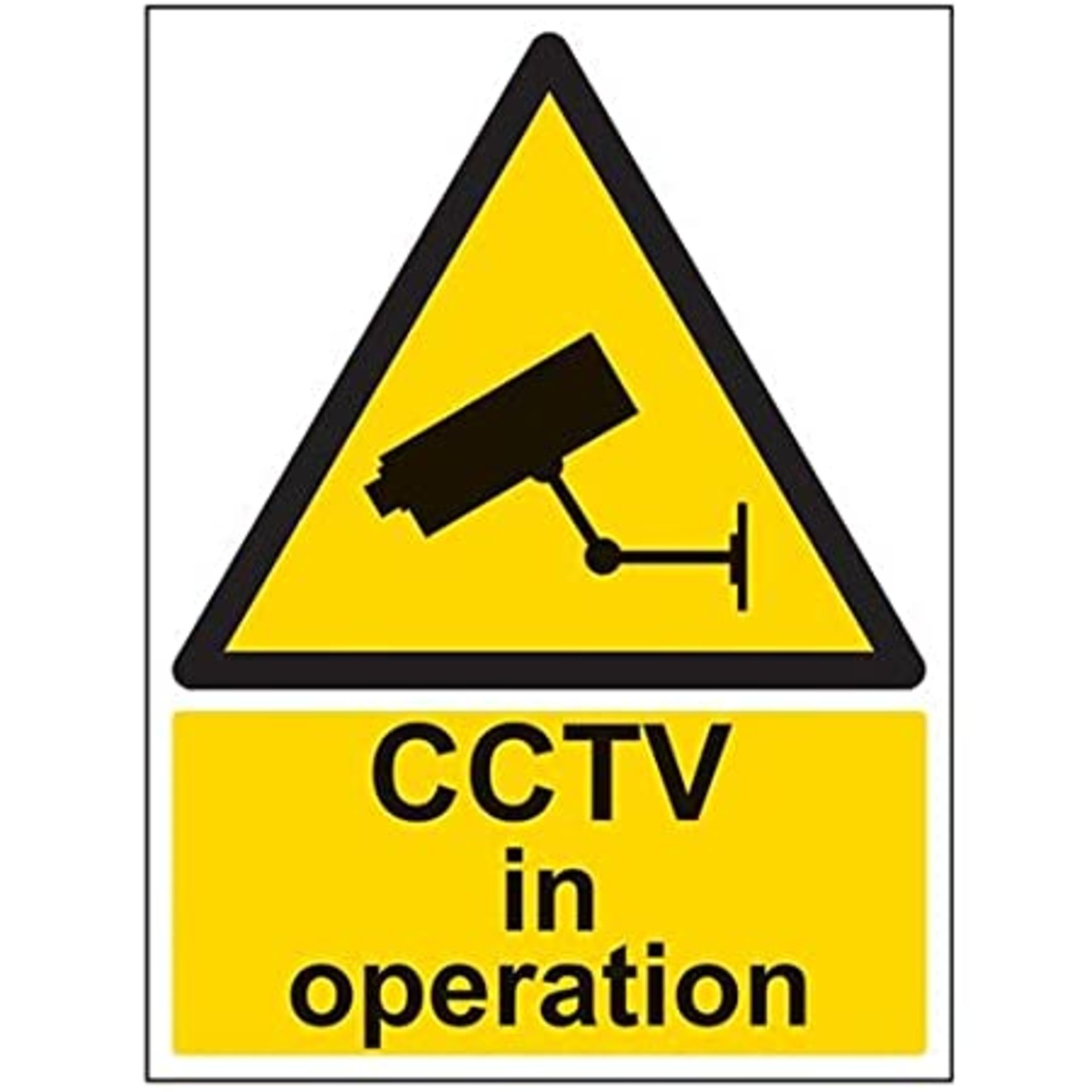 RRP-£5 VSafety Warning Cctv In Operation Sign - Portrait - 200mm x 300mm - Self Adhesive Vinyl