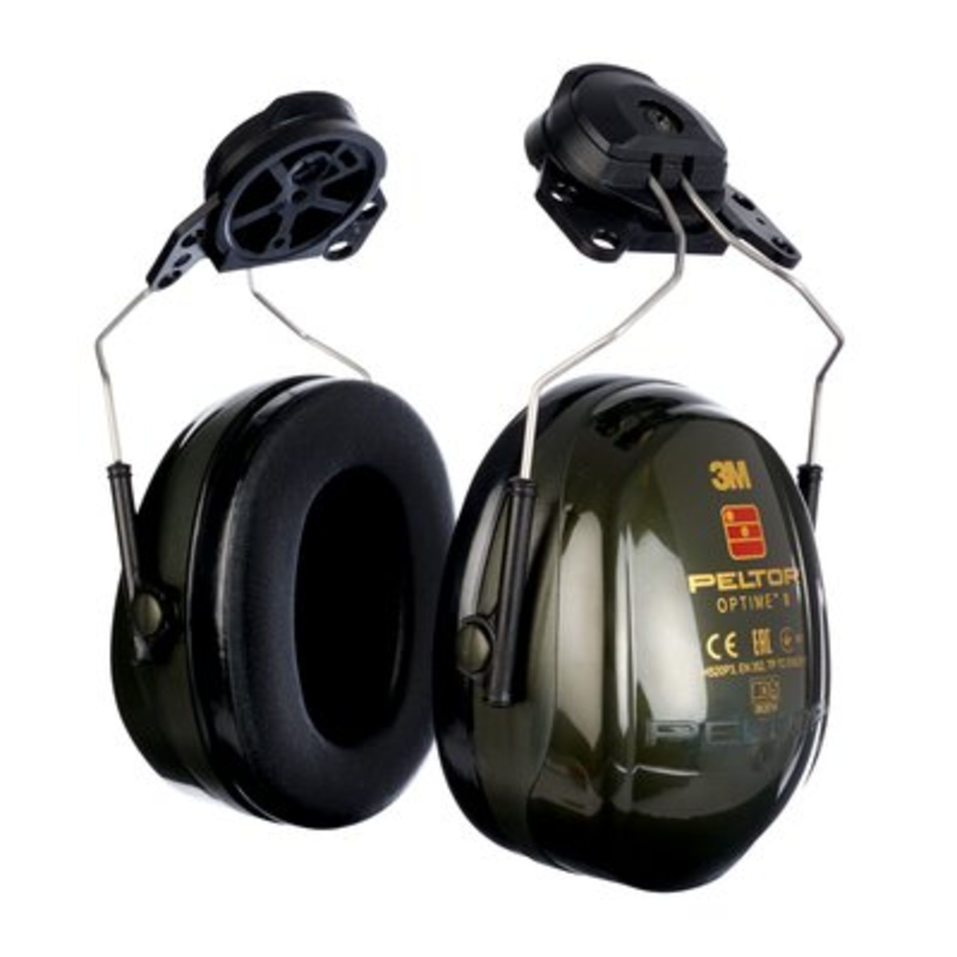 RRP-£22 3M Peltor Optime II Ear Muffs, 30 dB, Helmet Mounted, H520P3A-410-GQ - Green