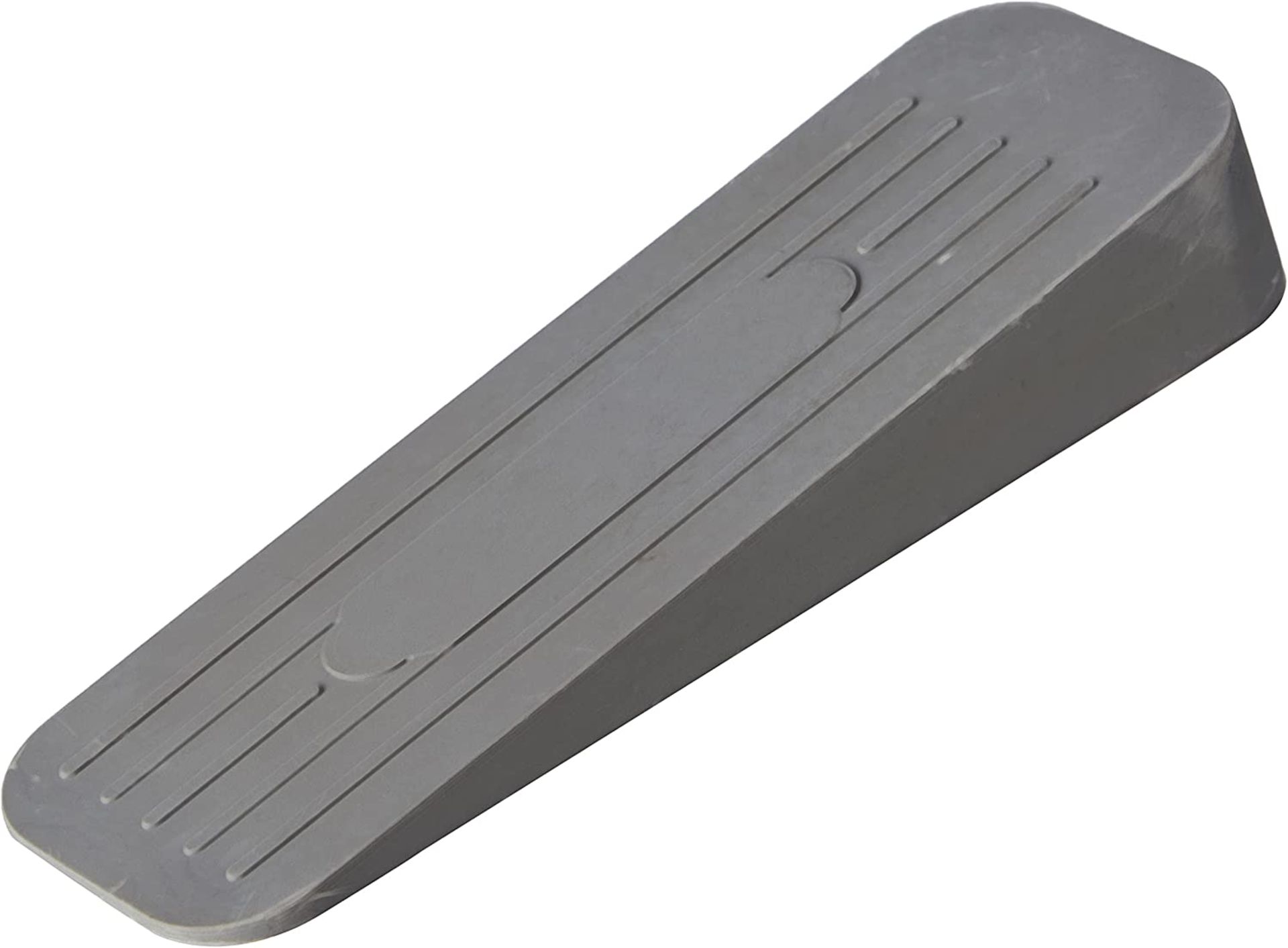 RRP-£3 Merriway BH02509 Heavy Duty Non-Slip Rubber Door Wedge Stopper 120 x 20 x 35mm Grey-Pack of 1