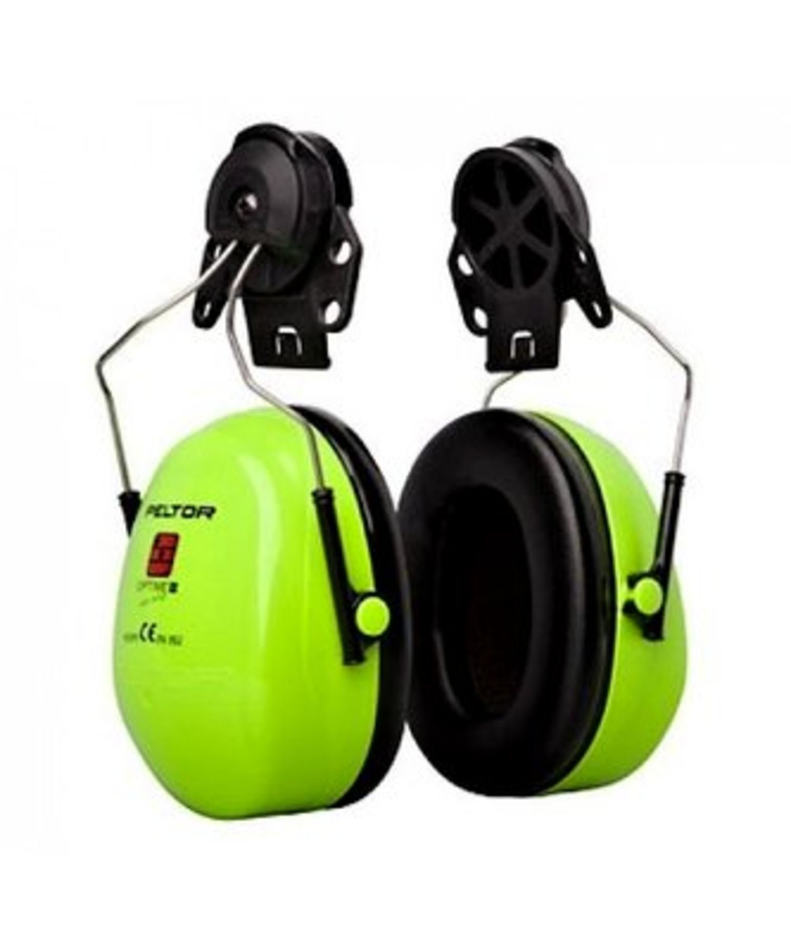 RRP-£25 3M PELTOR Optime III Earmuffs, 34 dB, Hi-Viz, Helmet Mounted, H540P3E-475-GB