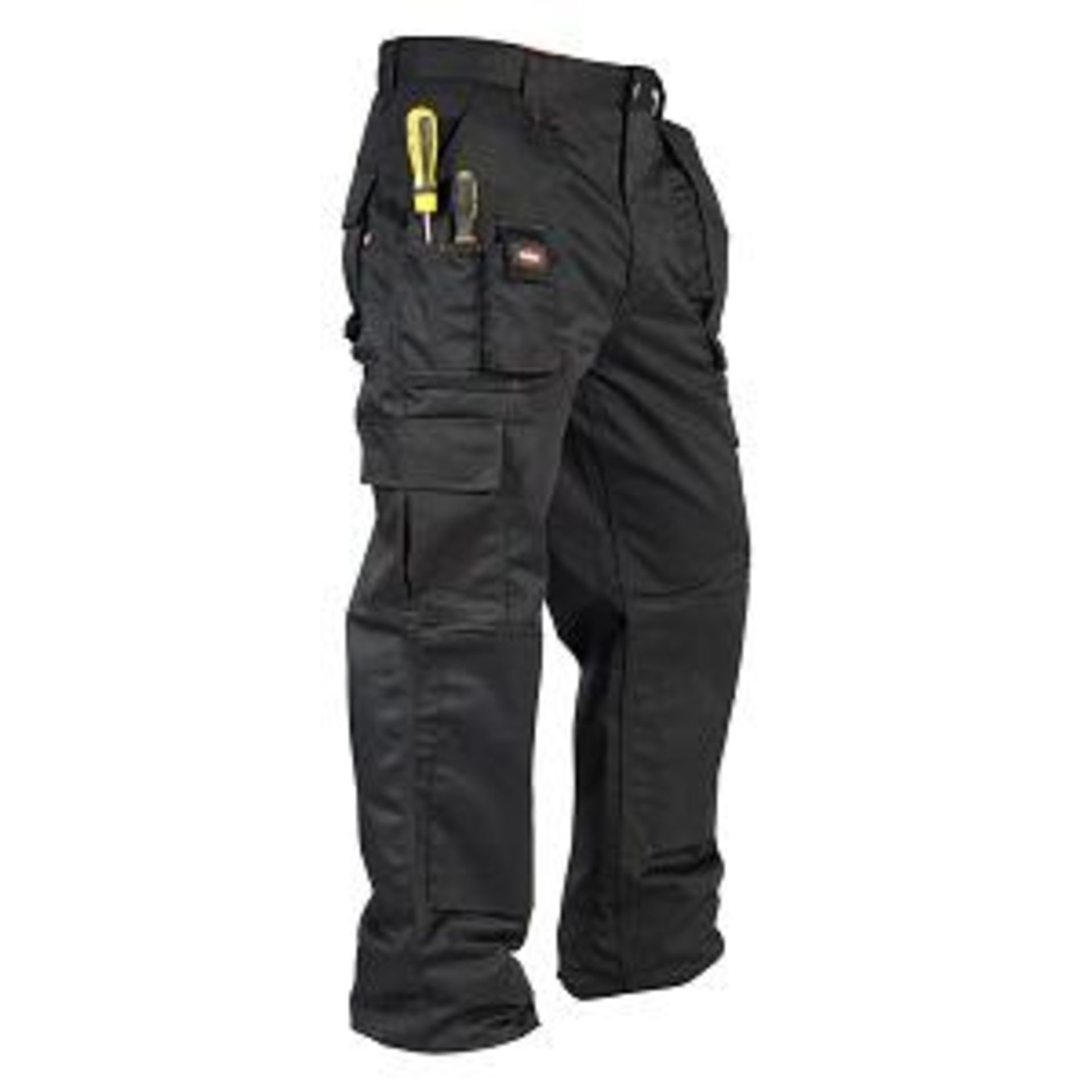 RRP-£32 Lee Cooper Workwear Mens Multi Pocket Easy Care Heavy Duty Knee Pad Pockets Safety Work Carg