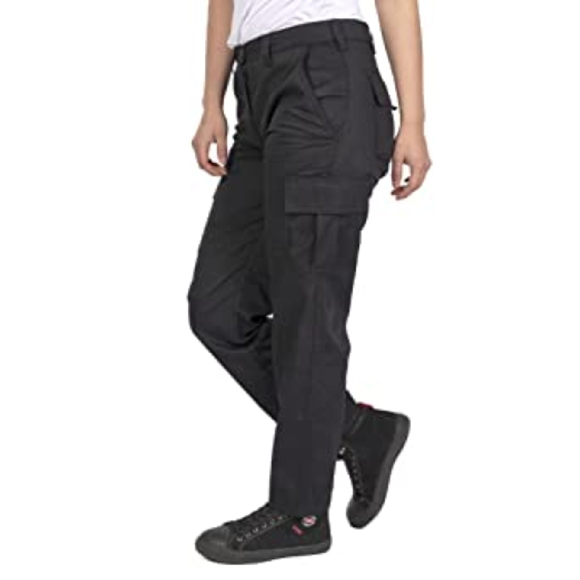 RRP-£20 Lee Cooper Ladies Heavy Duty Easy Care Multi Pocket Work Safety Classic Cargo Pants Trousers