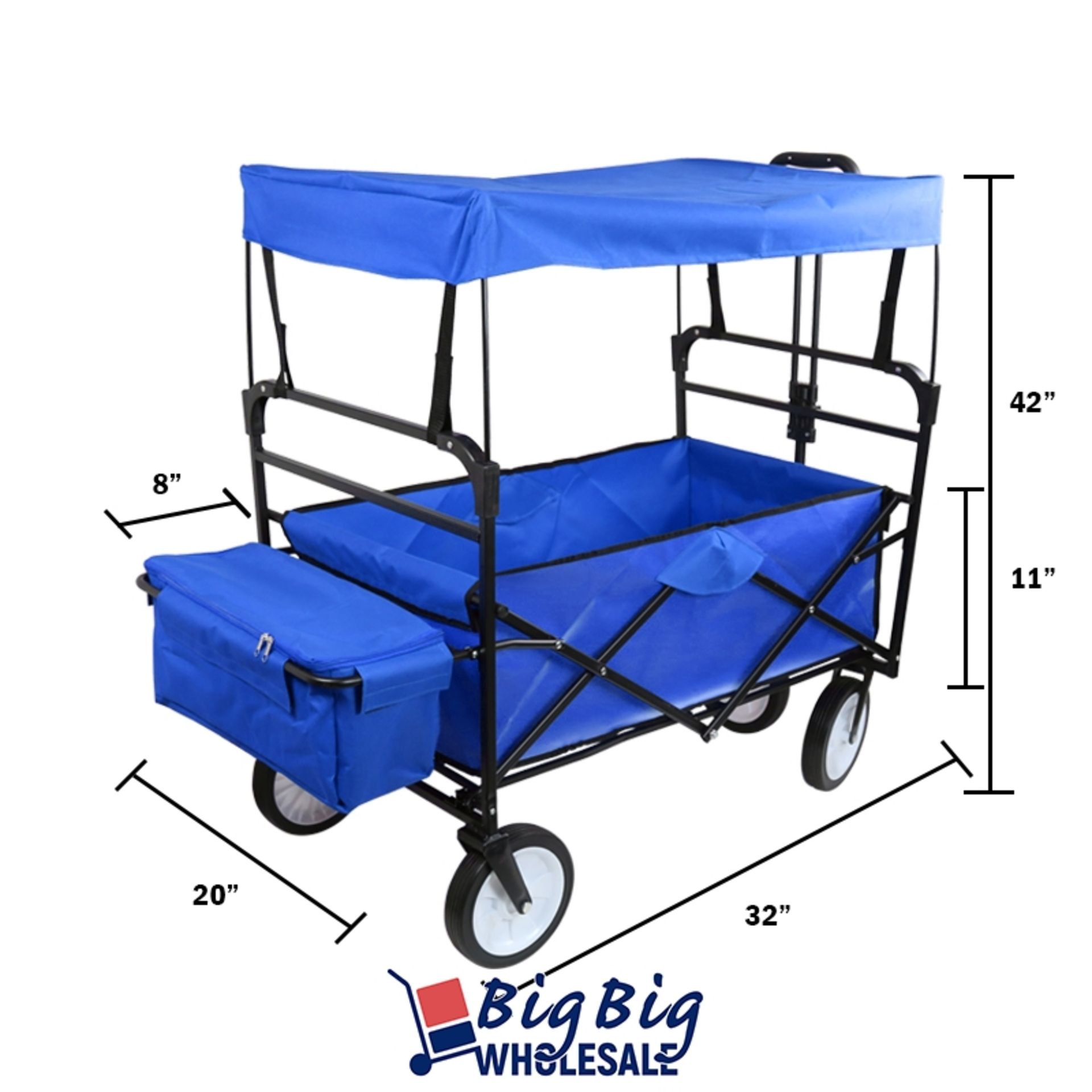 RRP-£62 KYD Garden Cart Foldable Wagon Cart Garden Transport Cart Collapsible Portable Folding Cart